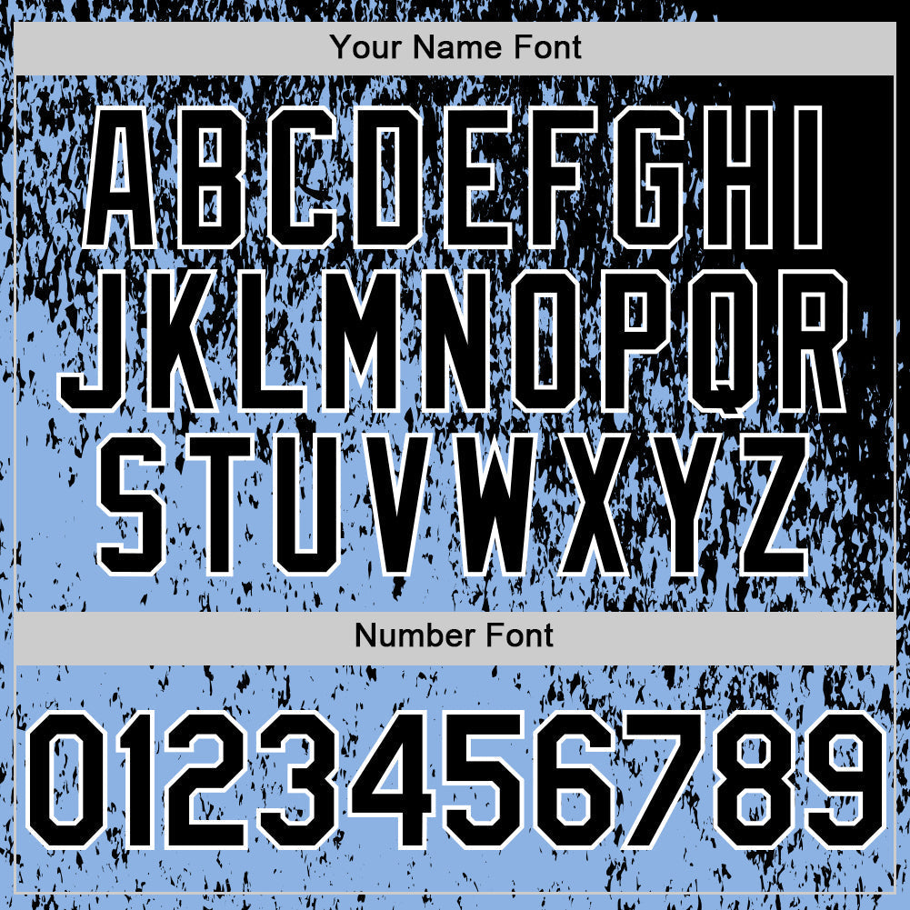 Custom Black Light Blue-White Abstract Fragment Splatter Authentic Baseball Jersey baseball jersey product view 5