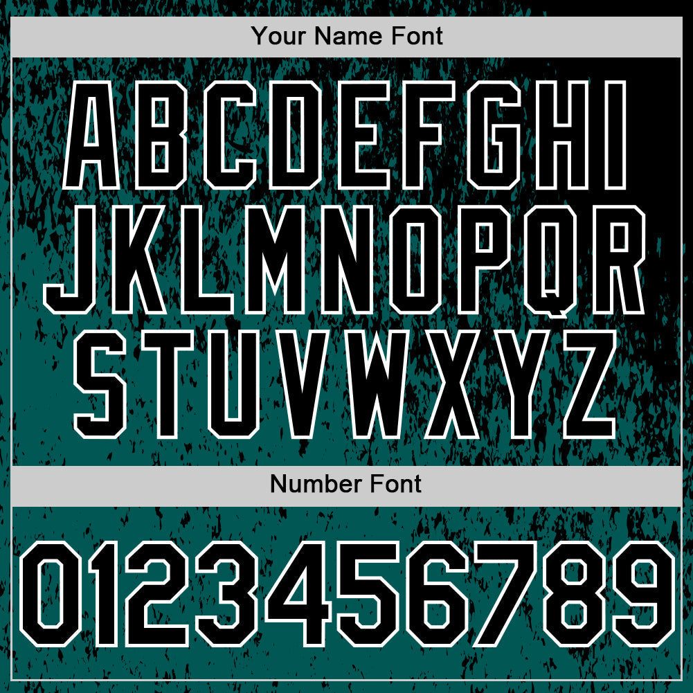 Custom Black Midnight Green-White Abstract Fragment Splatter Authentic Baseball Jersey baseball jersey product view 5