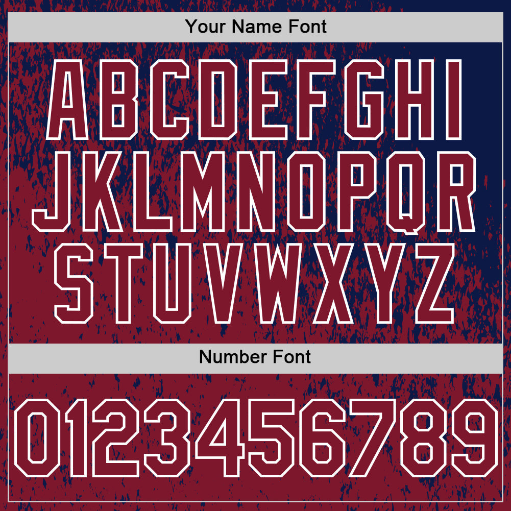 Custom Navy Crimson-White Abstract Fragment Splatter Authentic Baseball Jersey baseball jersey product view 5