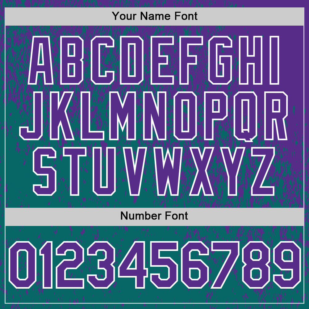 Custom Purple Teal-White Abstract Fragment Splatter Authentic Baseball Jersey baseball jersey product view 5
