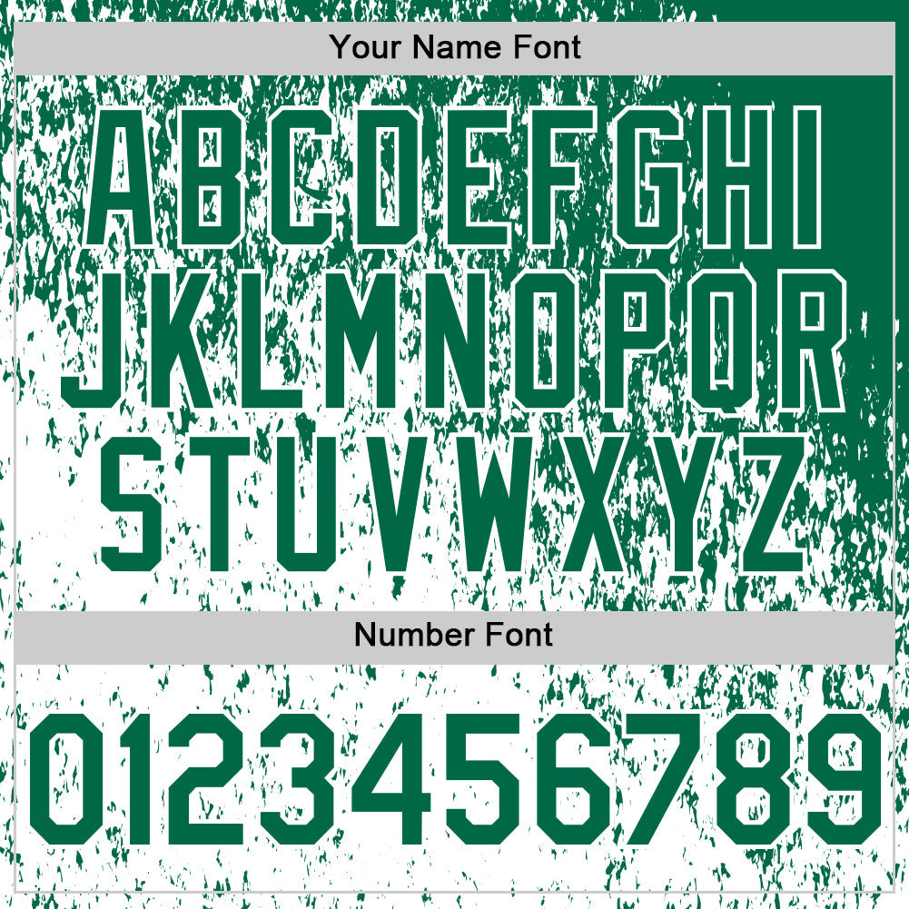 Custom Kelly Green White Abstract Fragment Splatter Authentic Baseball Jersey baseball jersey product view 5
