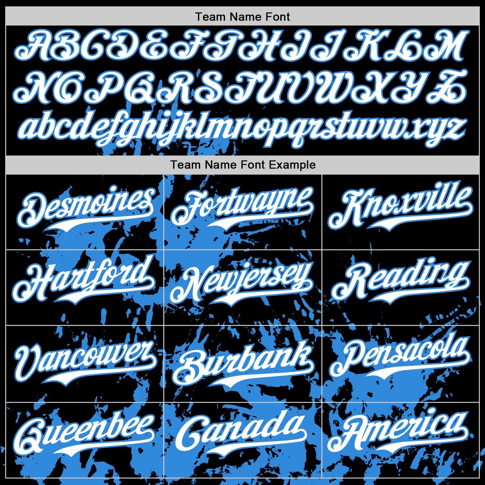 Custom Black White-Powder Blue Splatter Authentic Baseball Jersey baseball jersey product view 4