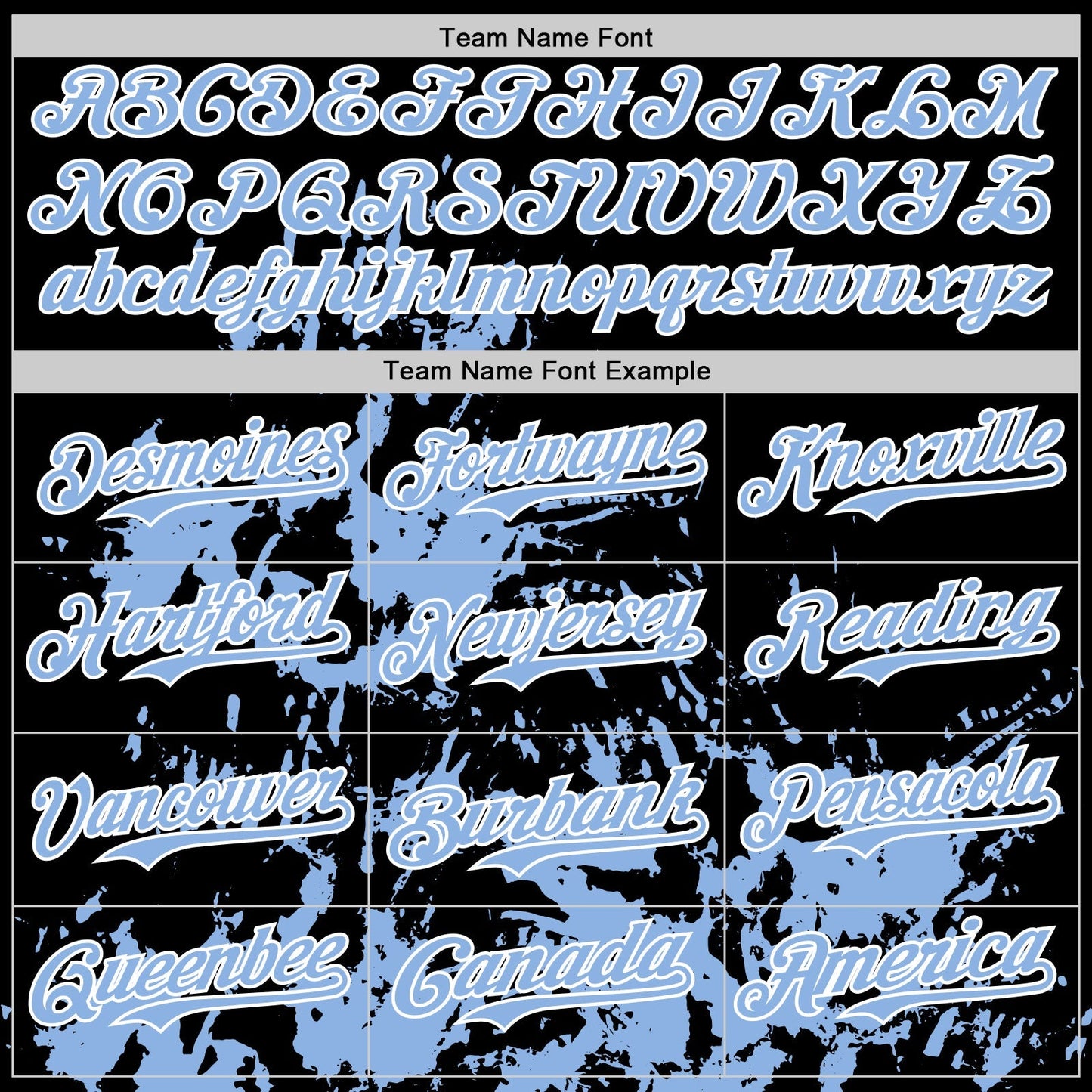 Custom Black Light Blue-White Splatter Authentic Baseball Jersey baseball jersey product view 4