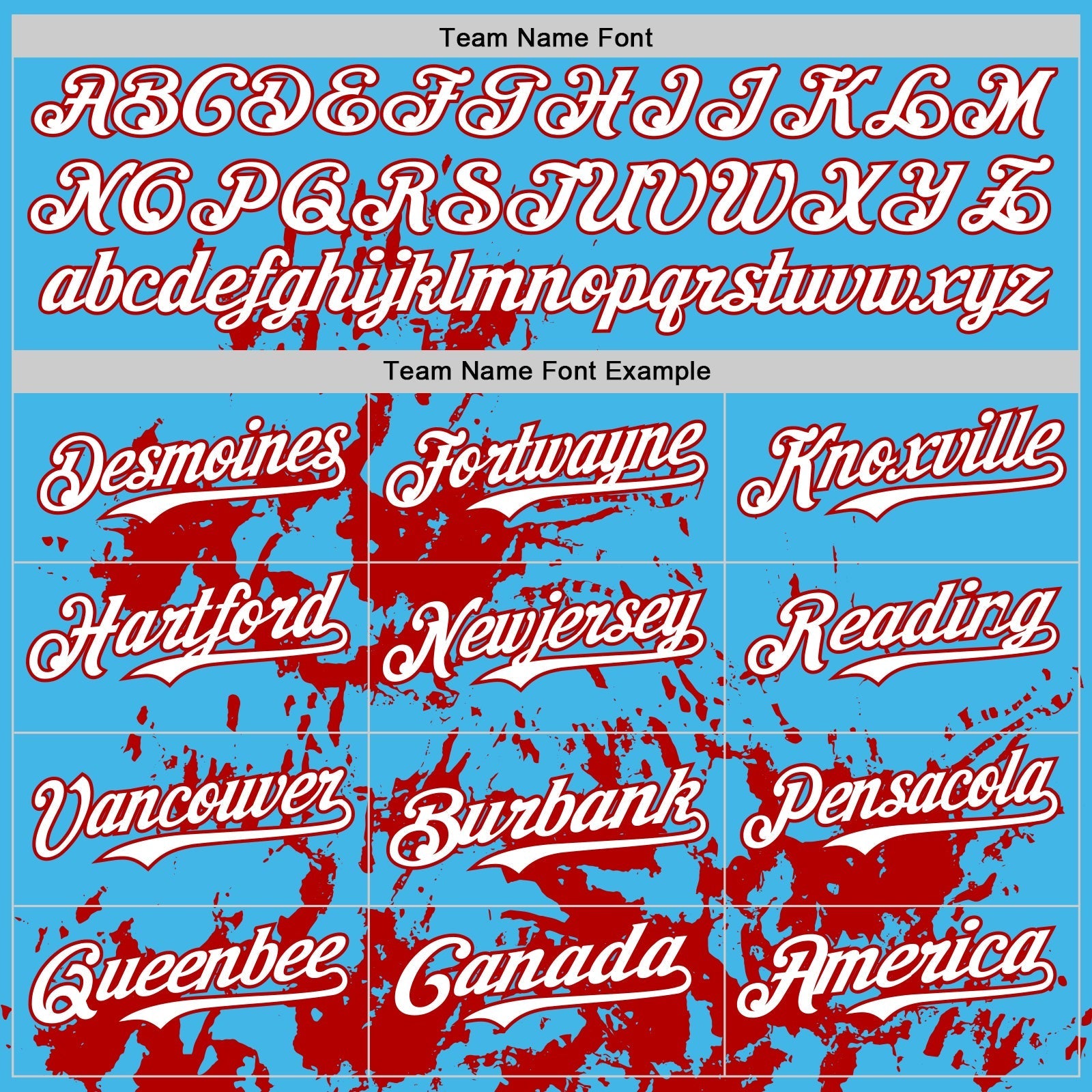 Custom Sky Blue White-Red Splatter Authentic Baseball Jersey baseball jersey product view 4