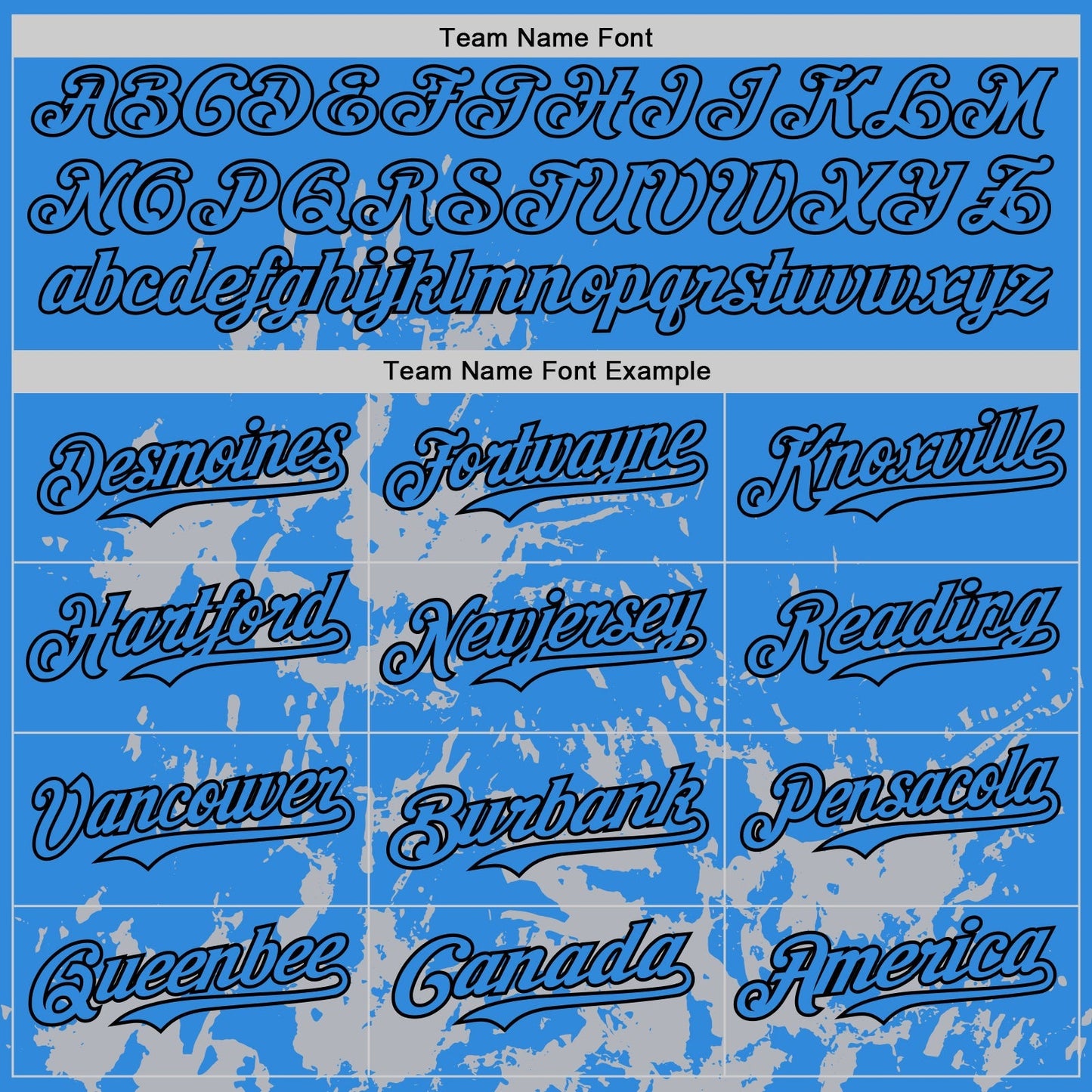 Custom Powder Blue Black-Gray Splatter Authentic Baseball Jersey baseball jersey product view 4
