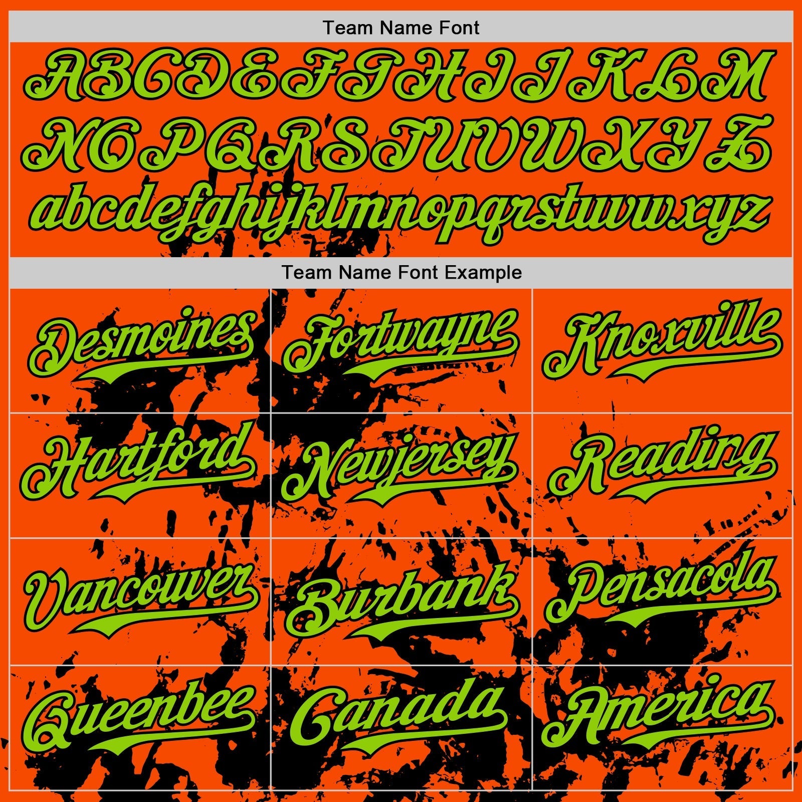 Custom Orange Neon Green-Black Splatter Authentic Baseball Jersey baseball jersey product view 4