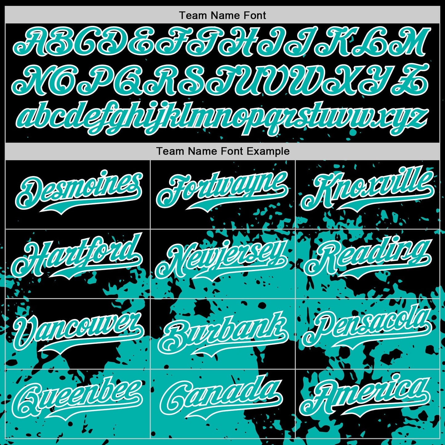 Custom Black Aqua-White Abstract Splatter Grunge Authentic Baseball Jersey baseball jersey product view 4
