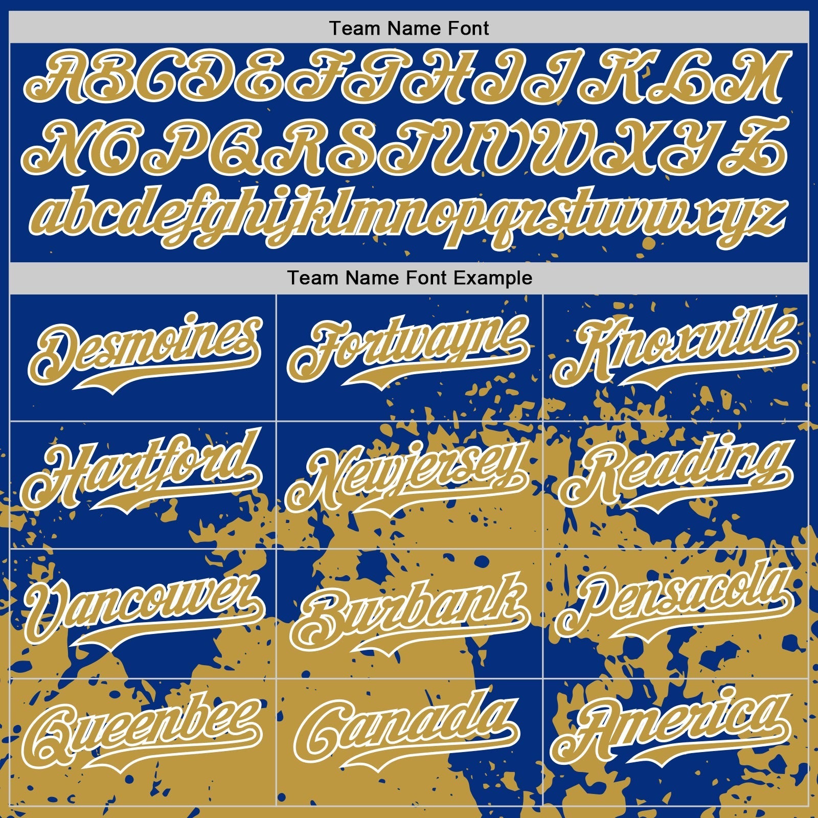 Custom Royal Old Gold-White Abstract Splatter Grunge Authentic Baseball Jersey baseball jersey product view 4