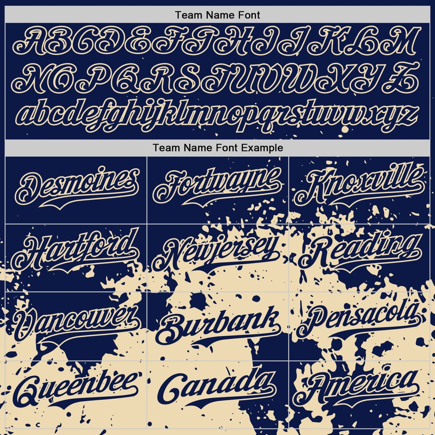 Custom Navy Cream Abstract Splatter Grunge Authentic Baseball Jersey baseball jersey product view 4