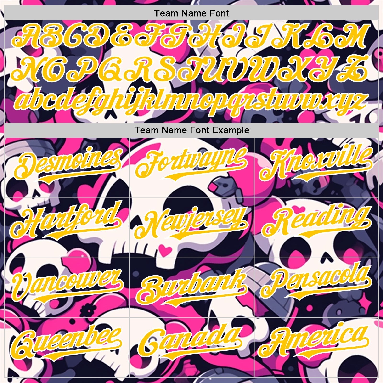 Custom Black Yellow Hot Pink-White Sugar Skull Day of the Dead Mexican Folk Art Authentic Baseball Jersey baseball jersey product view 4