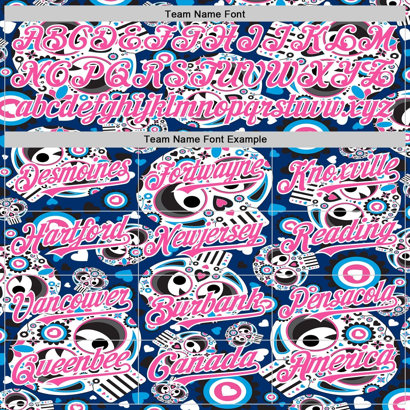 Custom Royal Pink-White Sugar Skull Day of the Dead Mexican Folk Art Authentic Baseball Jersey baseball jersey product view 4