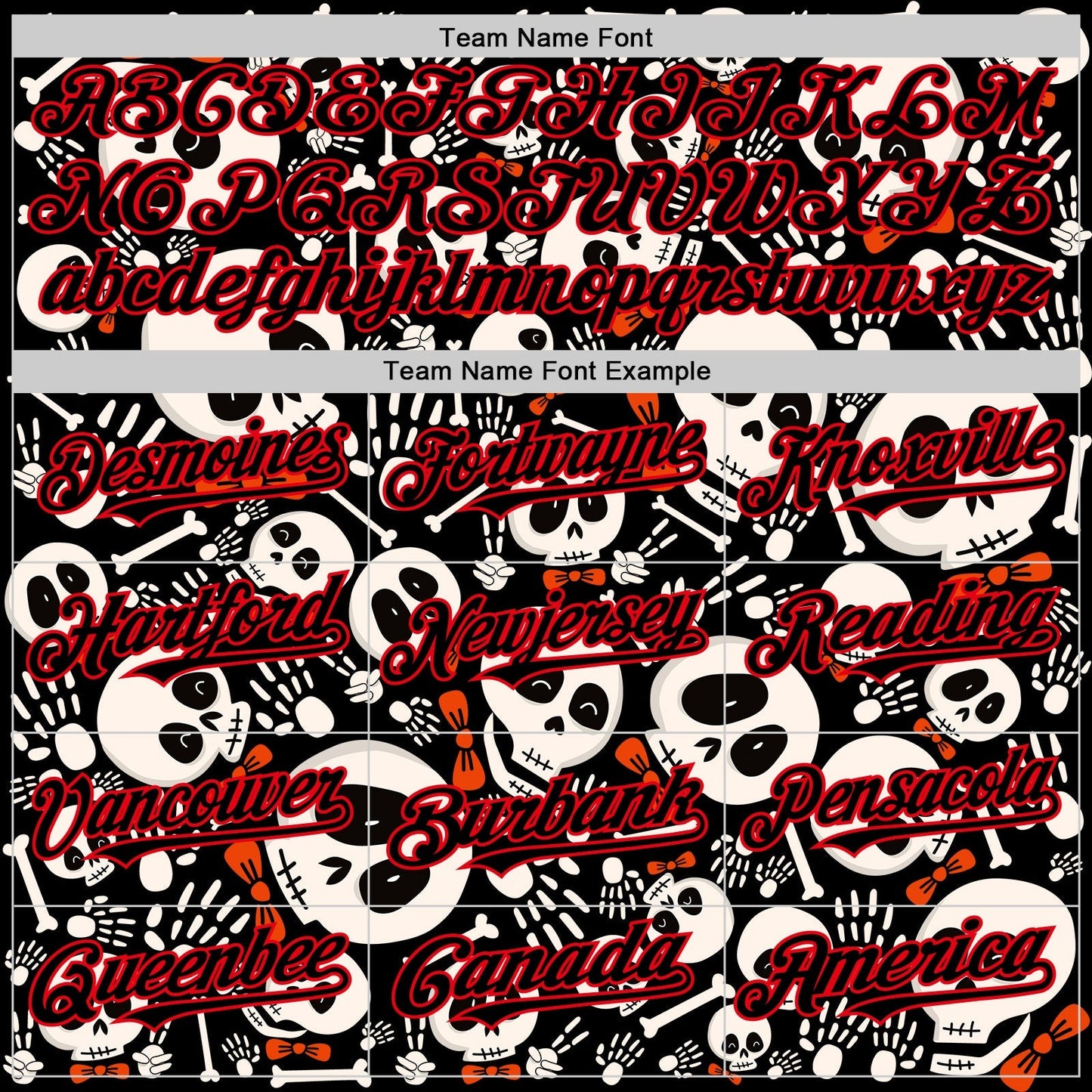 Custom Black Fire Red Sugar Skull Day of the Dead Mexican Folk Art Authentic Baseball Jersey baseball jersey product view 4