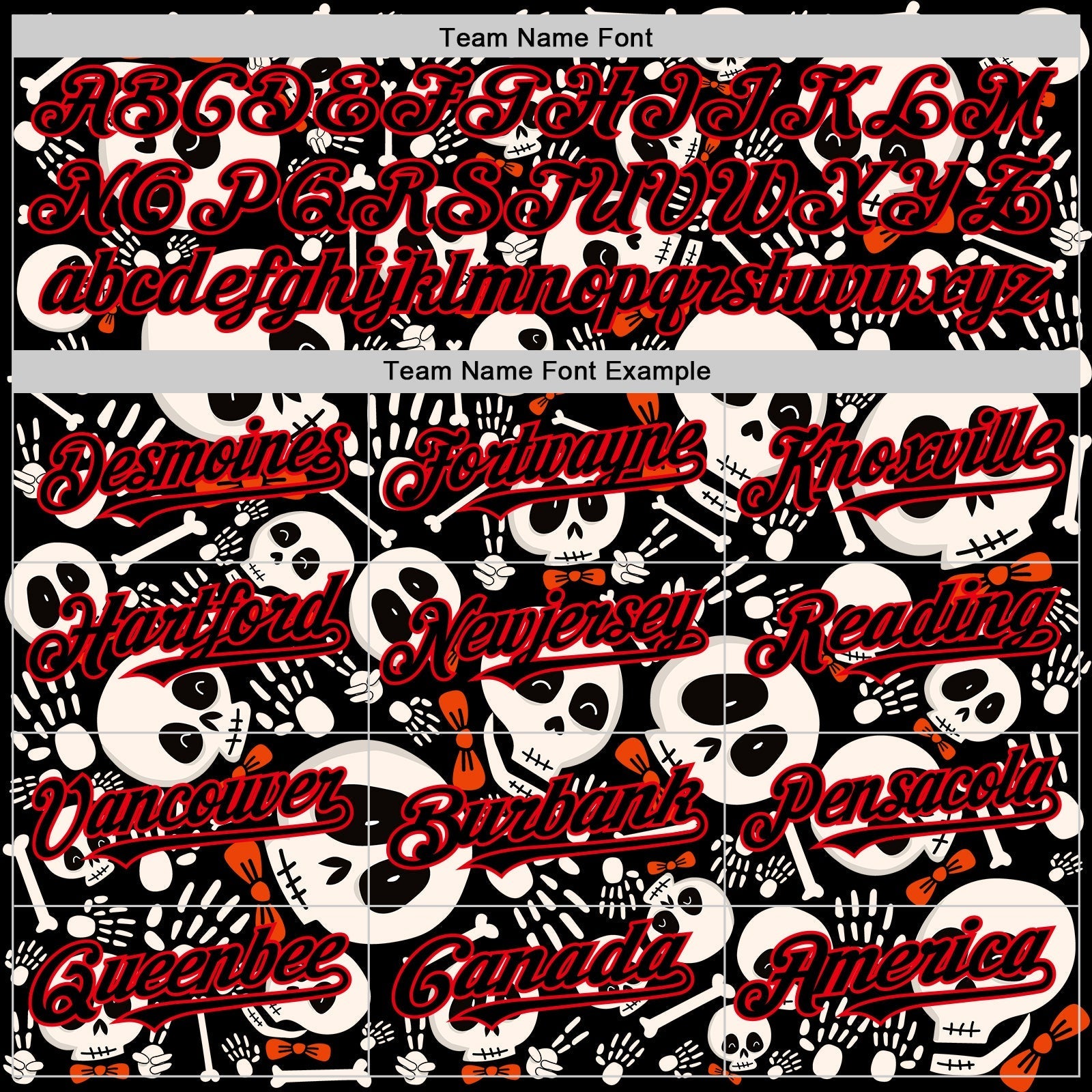 Custom Black Fire Red Sugar Skull Day of the Dead Mexican Folk Art Authentic Baseball Jersey baseball jersey product view 4
