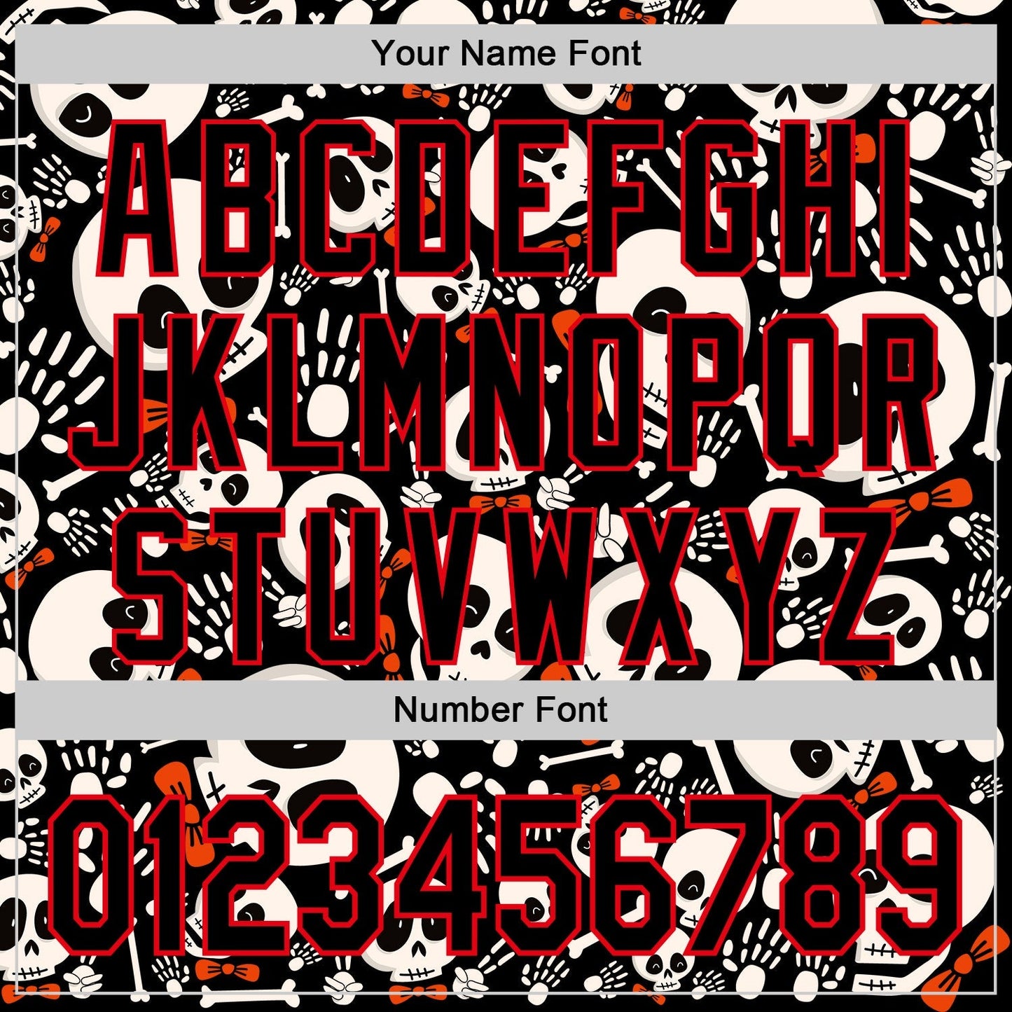 Custom Black Fire Red Sugar Skull Day of the Dead Mexican Folk Art Authentic Baseball Jersey baseball jersey product view 5