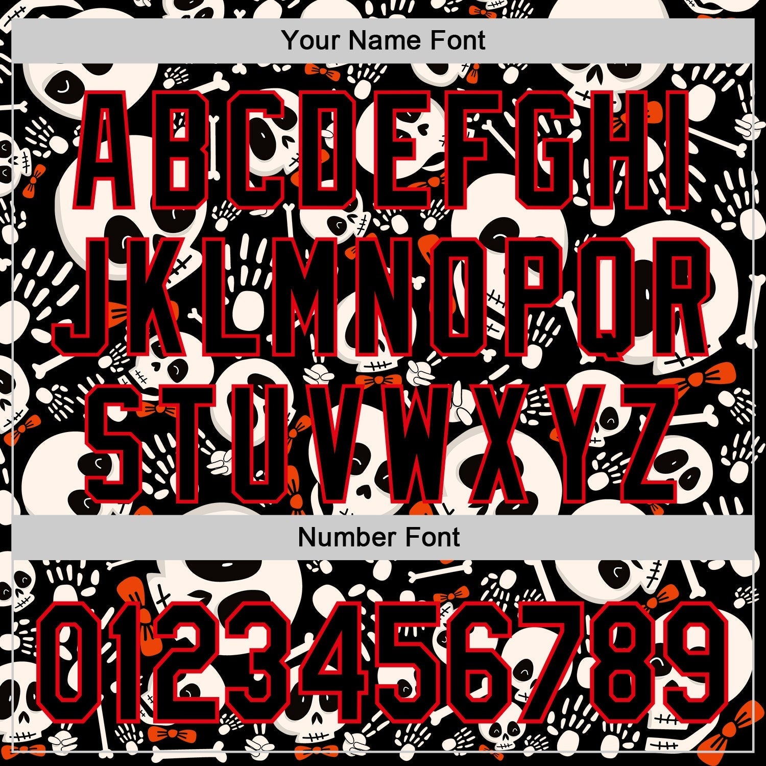 Custom Black Fire Red Sugar Skull Day of the Dead Mexican Folk Art Authentic Baseball Jersey baseball jersey product view 5