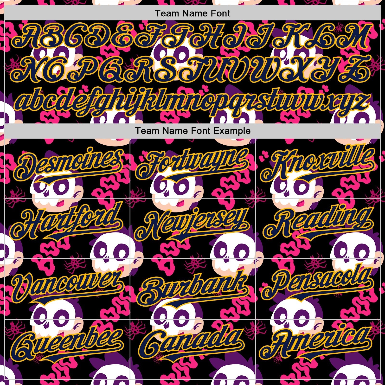 Custom Black Navy Hot Pink-Gold Sugar Skull Day of the Dead Mexican Folk Art Authentic Baseball Jersey baseball jersey product view 4