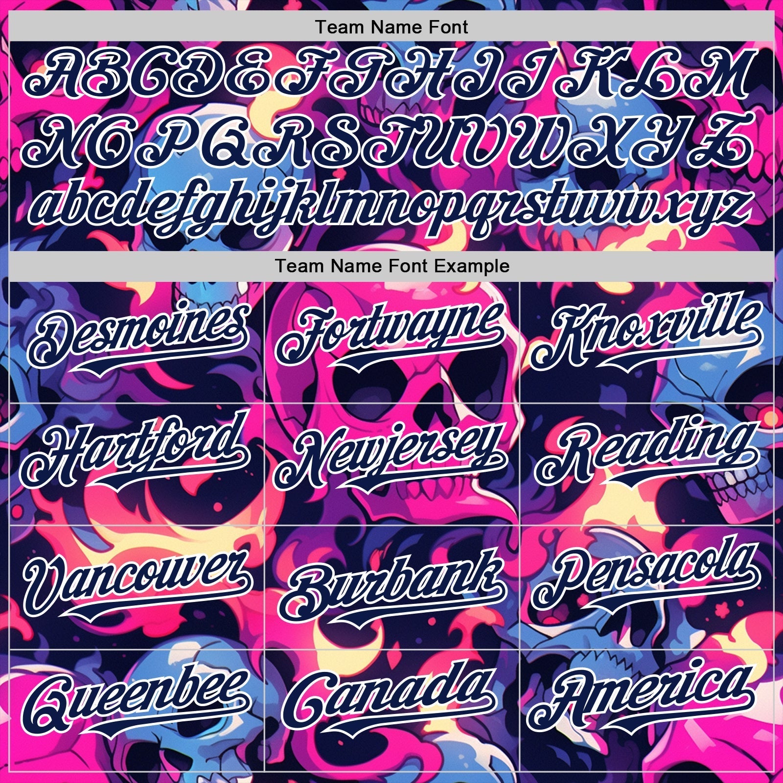 Custom Black Navy Hot Pink Blue-White Sugar Skull Day of the Dead Mexican Folk Art Authentic Baseball Jersey baseball jersey product view 4