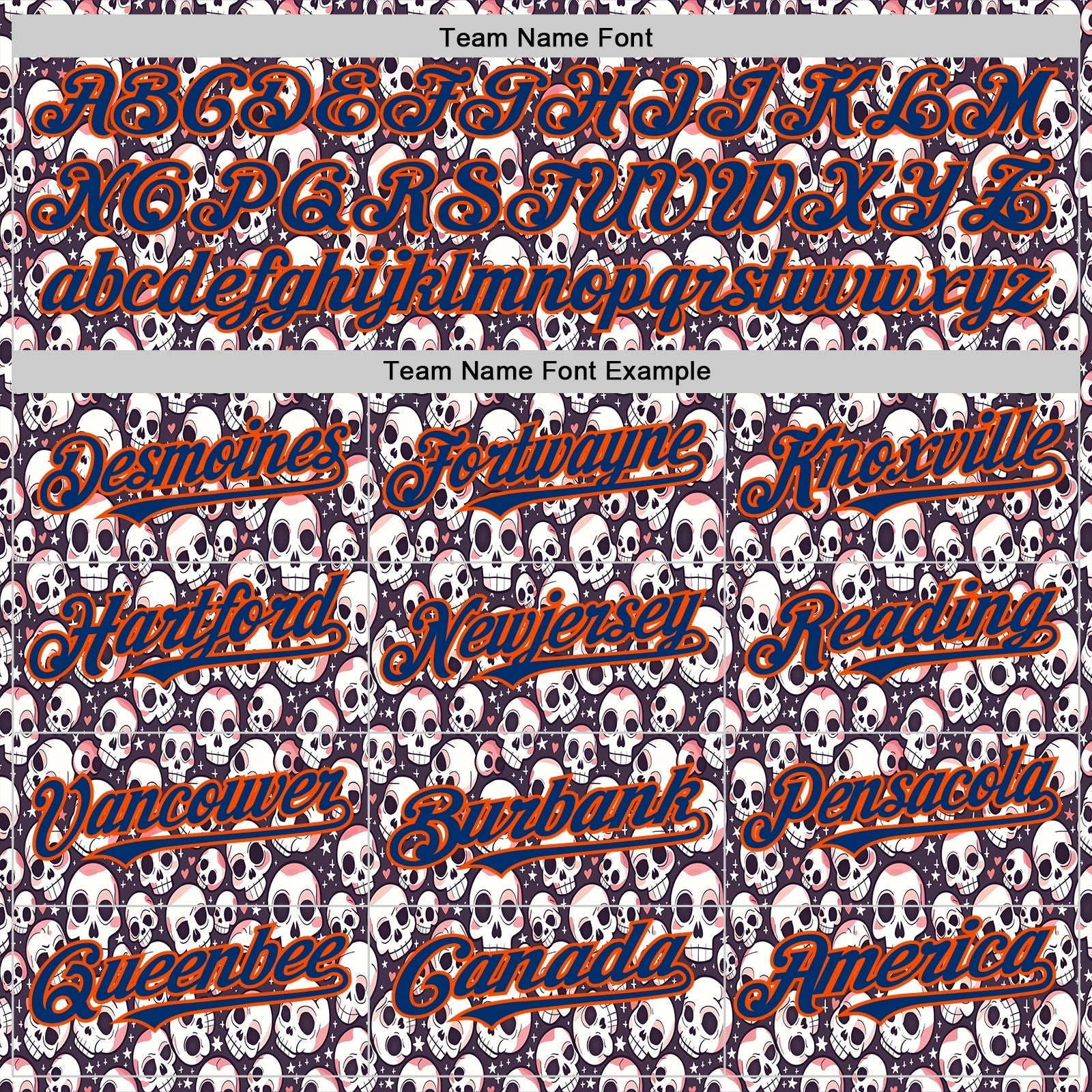 Custom White US Navy Blue-Orange Sugar Skull Day of the Dead Mexican Folk Art Authentic Baseball Jersey baseball jersey product view 4