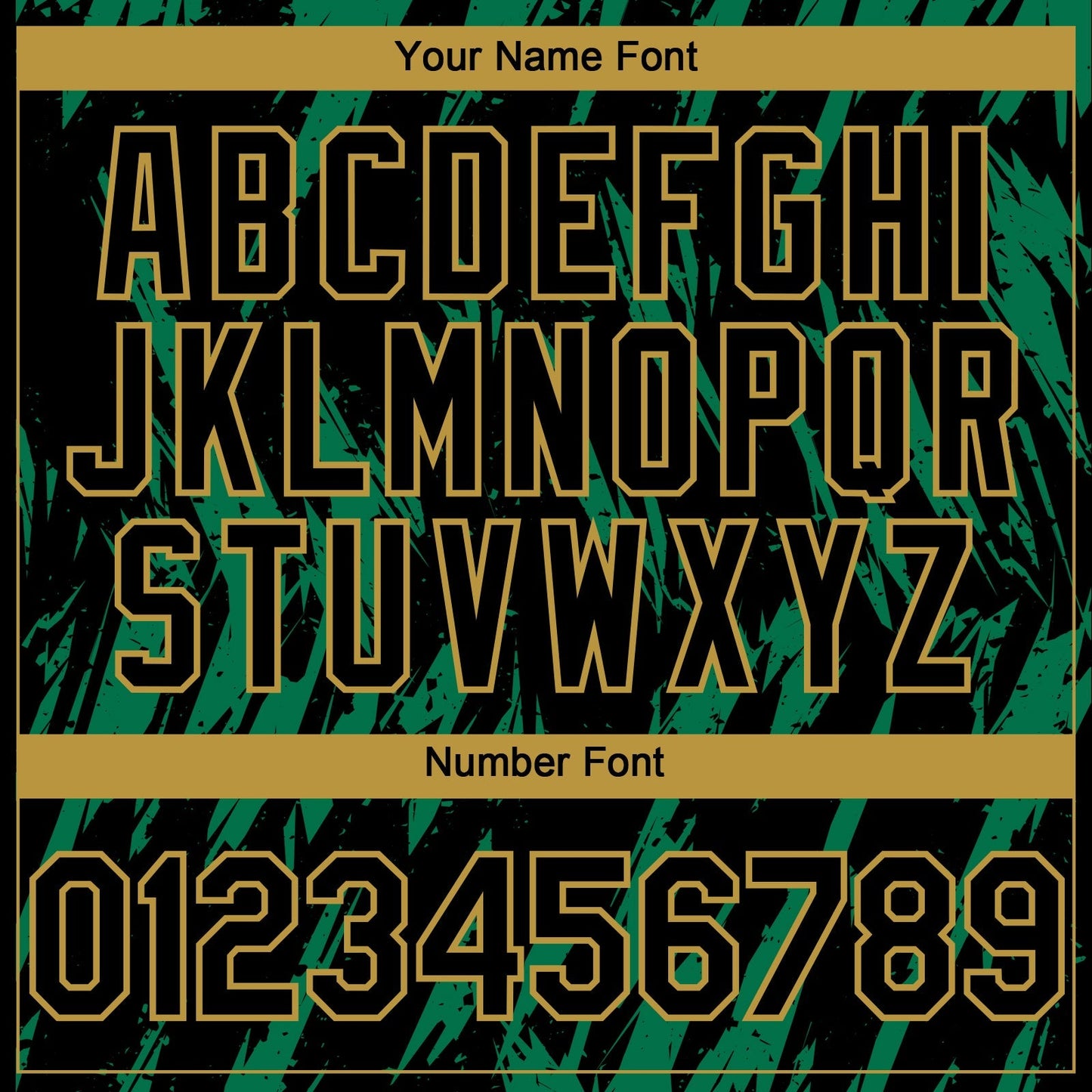 Custom Black Old Gold-Kelly Green Splatter Torn Sharp Brush Stroke Authentic Baseball Jersey baseball jersey product view 5