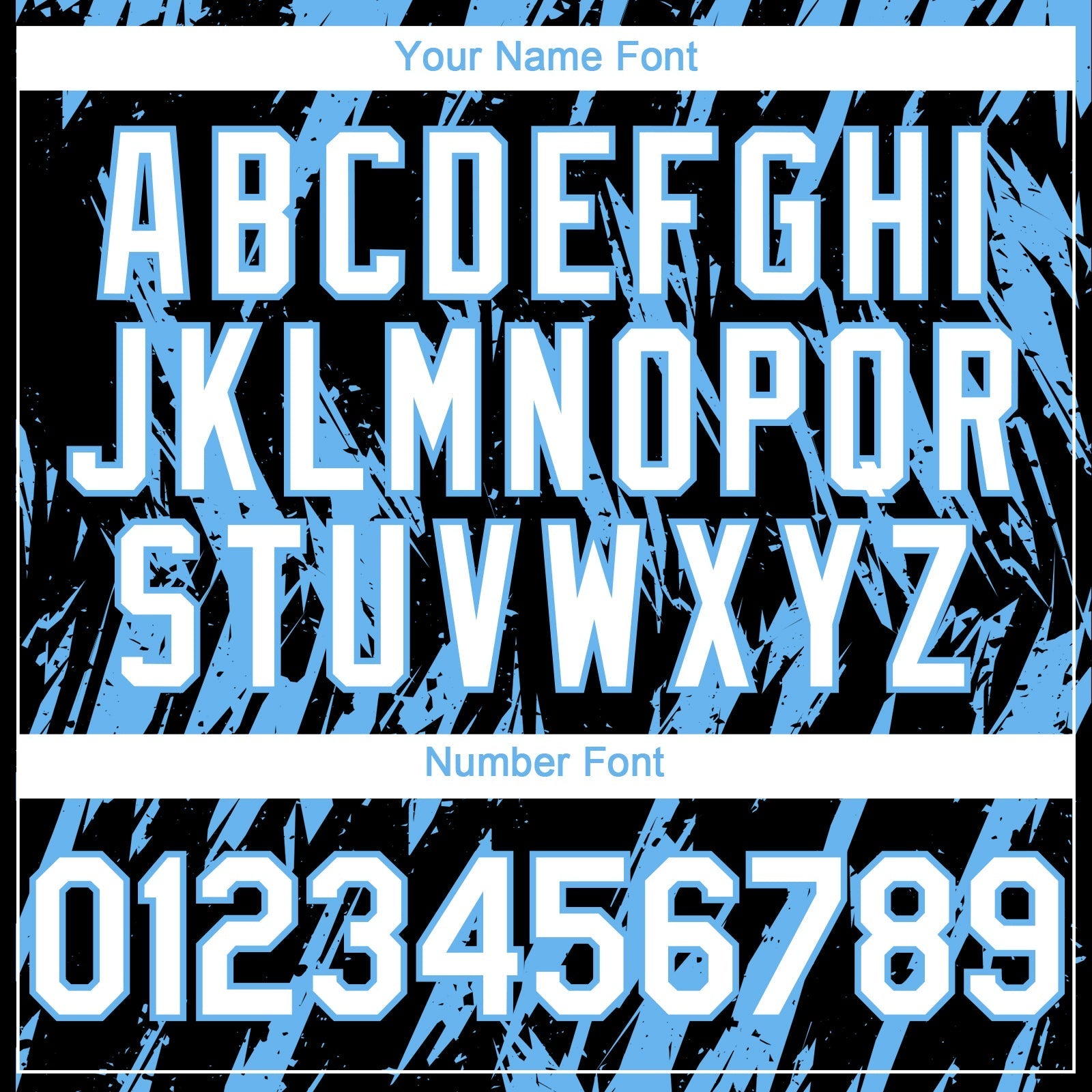 Custom Black White-Sky Blue Splatter Torn Sharp Brush Stroke Authentic Baseball Jersey baseball jersey product view 5