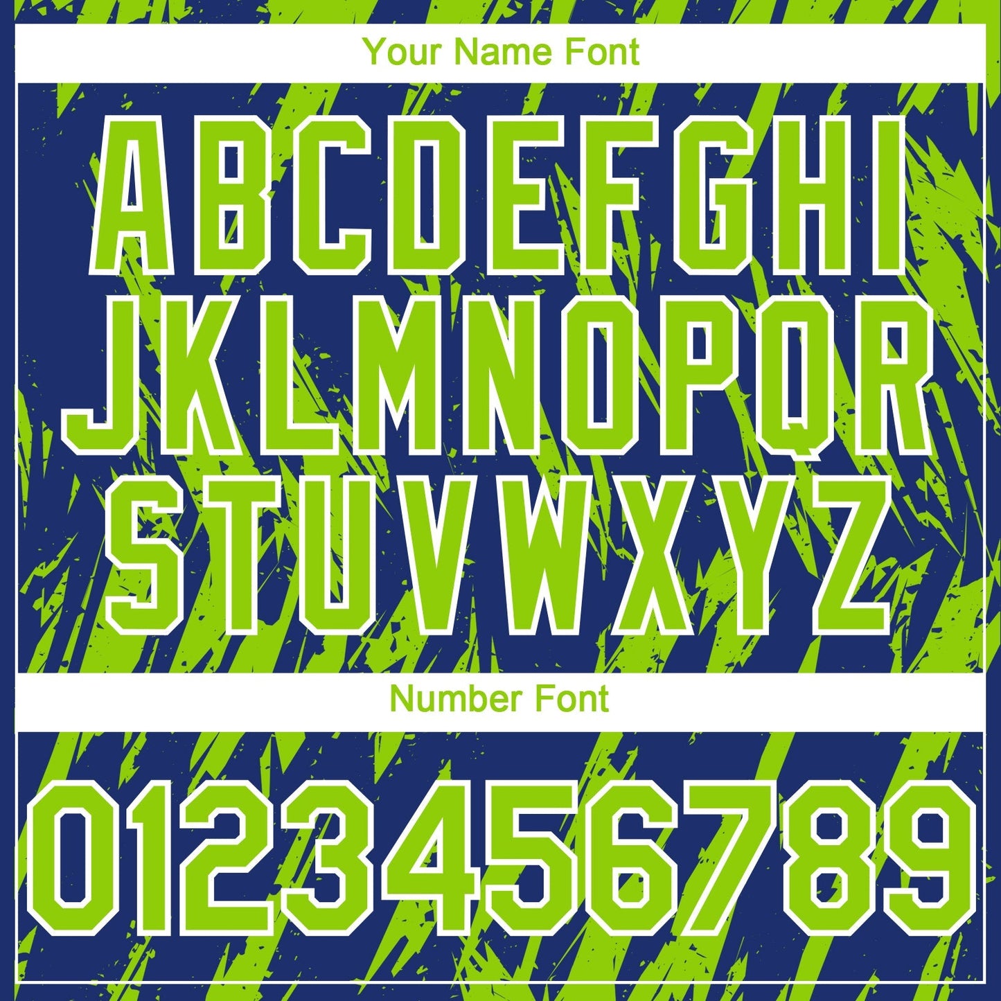 Custom Royal Neon Green-White Splatter Torn Sharp Brush Stroke Authentic Baseball Jersey baseball jersey product view 5