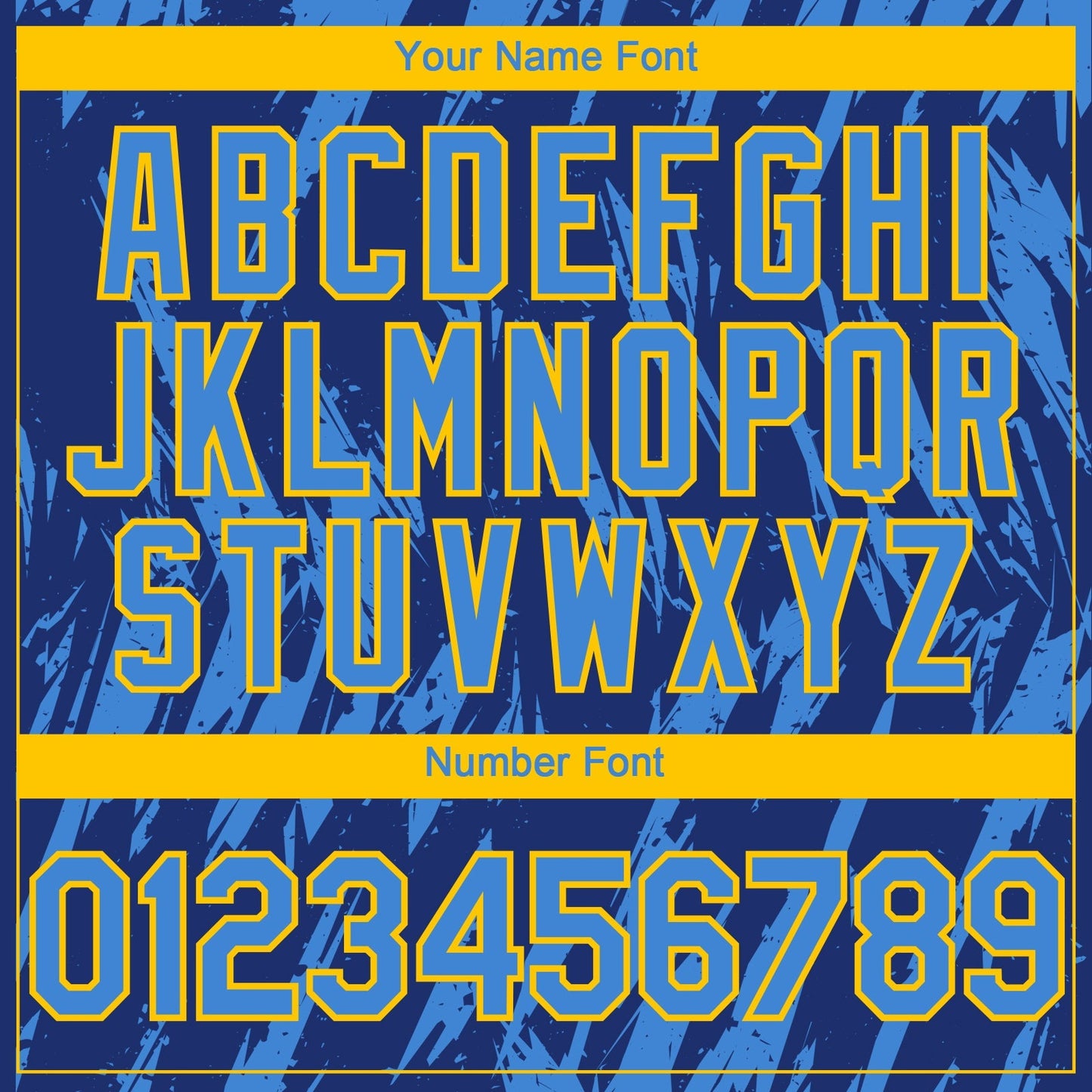 Custom Royal Powder Blue-Yellow Splatter Torn Sharp Brush Stroke Authentic Baseball Jersey baseball jersey product view 5
