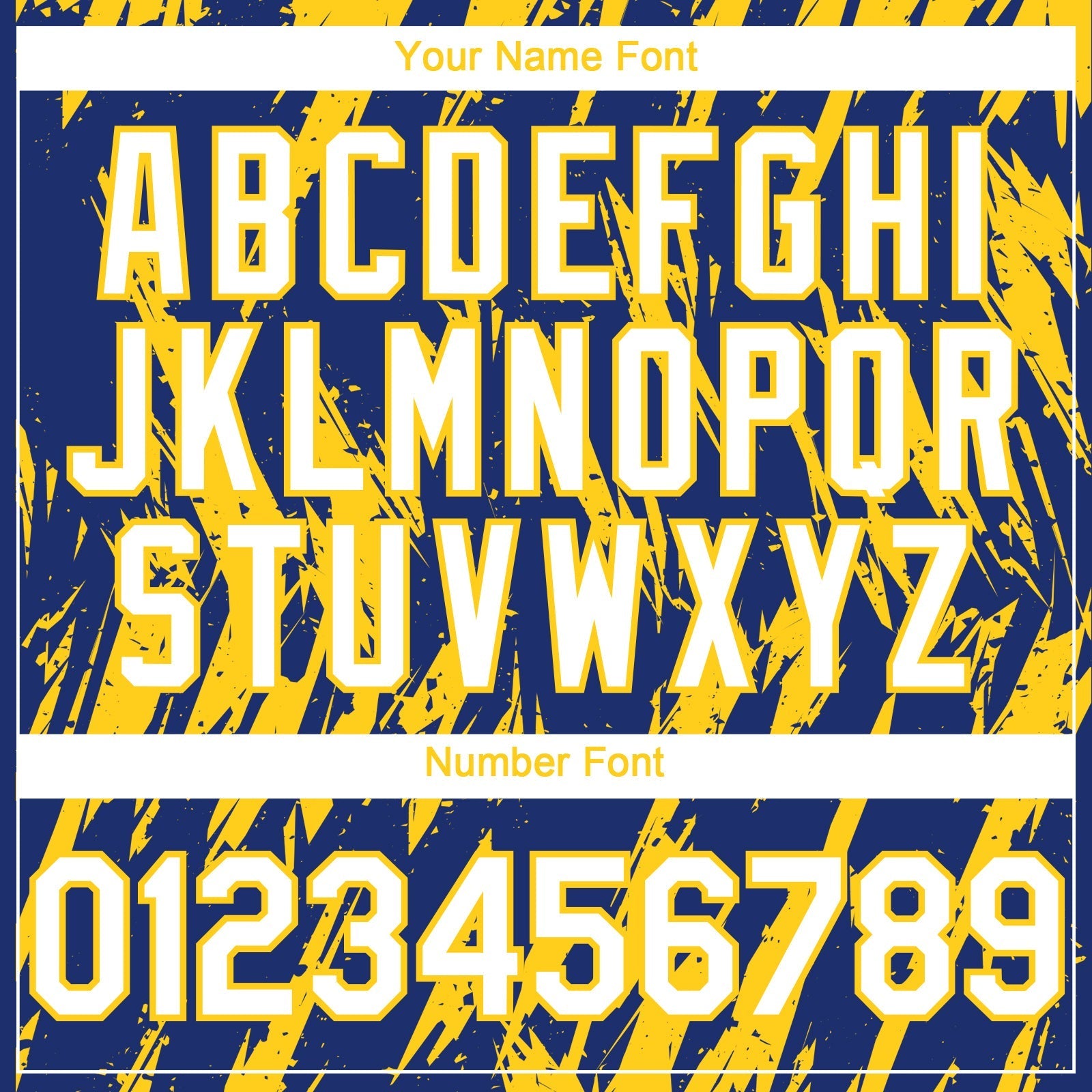 Custom Royal White-Yellow Splatter Torn Sharp Brush Stroke Authentic Baseball Jersey baseball jersey product view 5