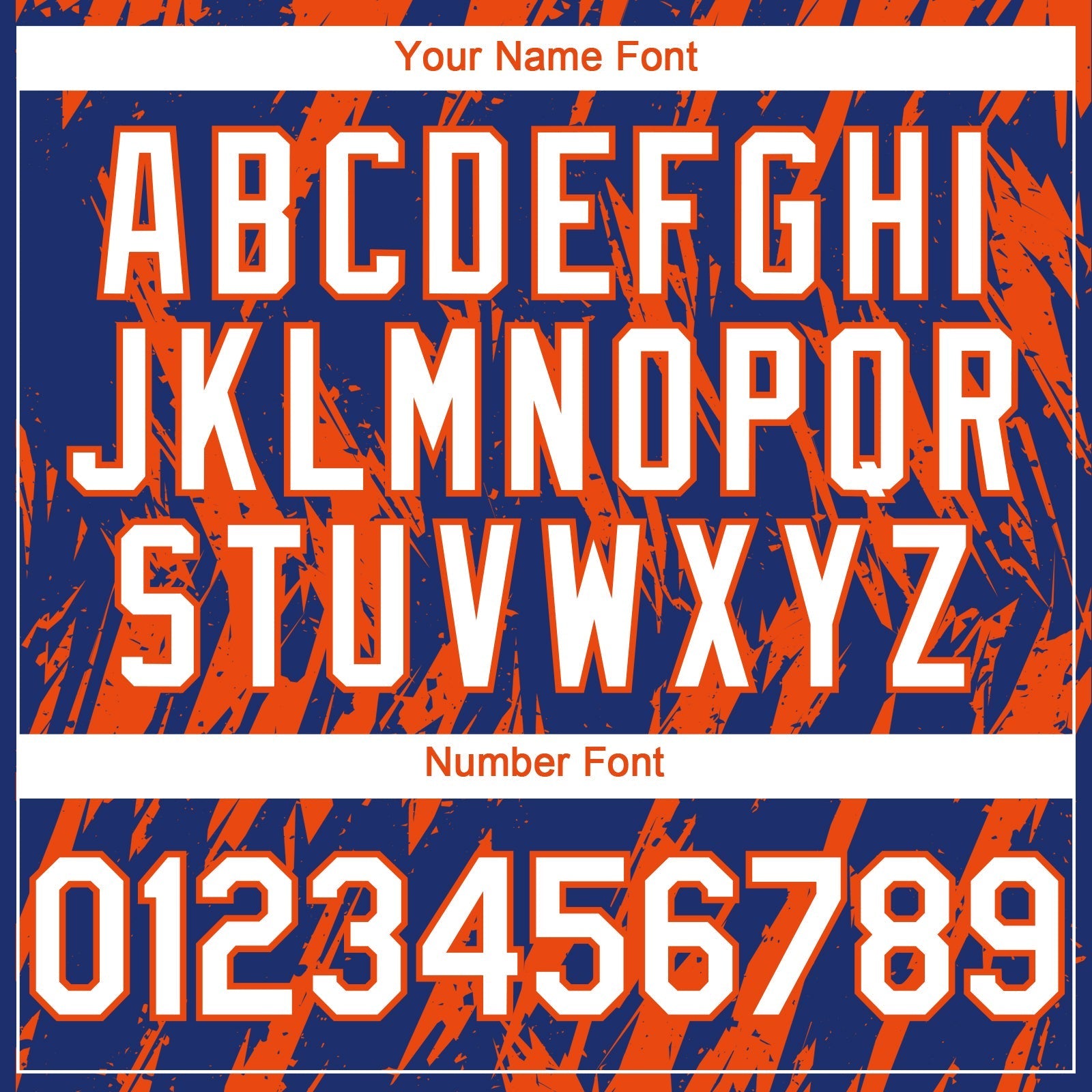 Custom Royal White-Orange Splatter Torn Sharp Brush Stroke Authentic Baseball Jersey baseball jersey product view 5