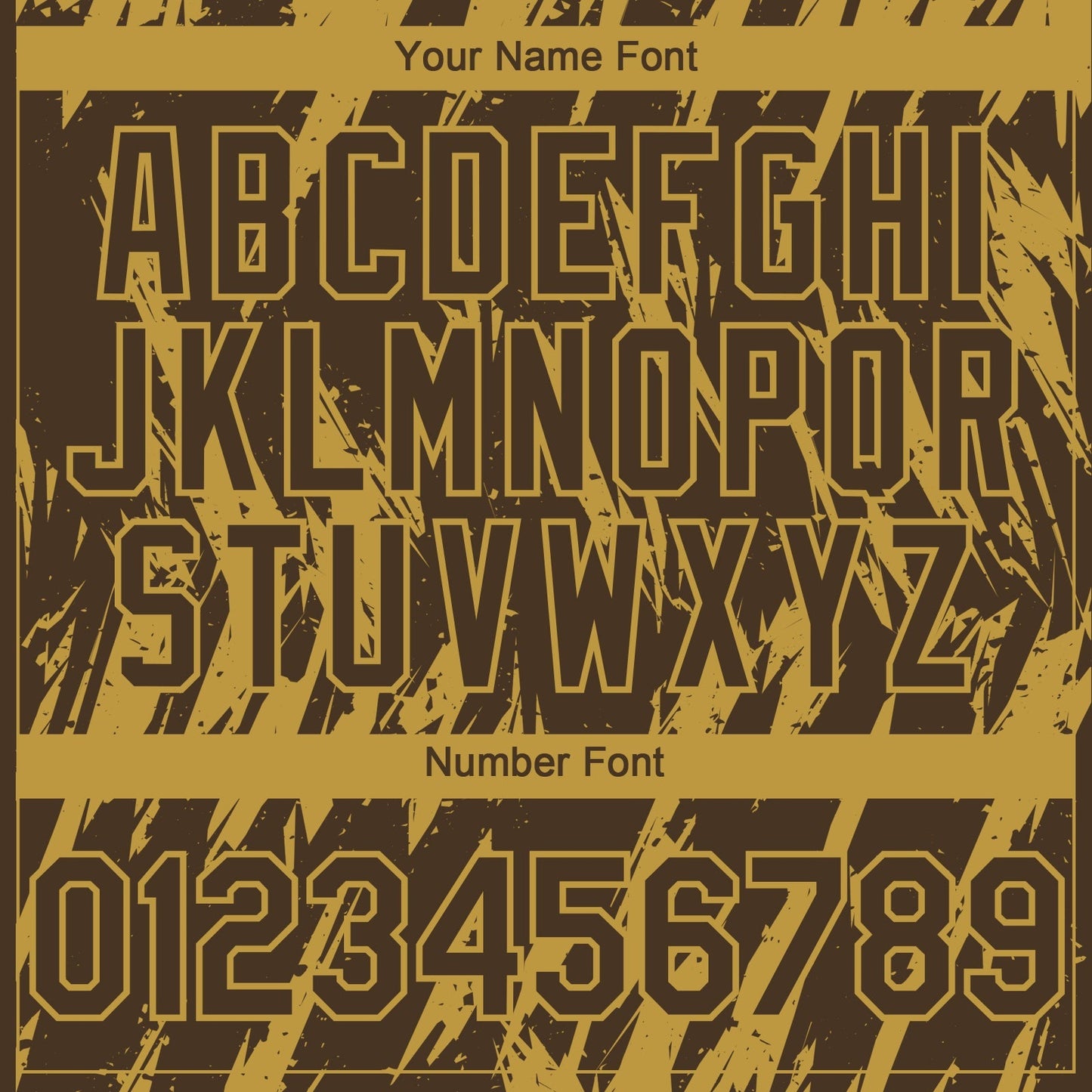 Custom Brown Old Gold Splatter Torn Sharp Brush Stroke Authentic Baseball Jersey baseball jersey product view 5