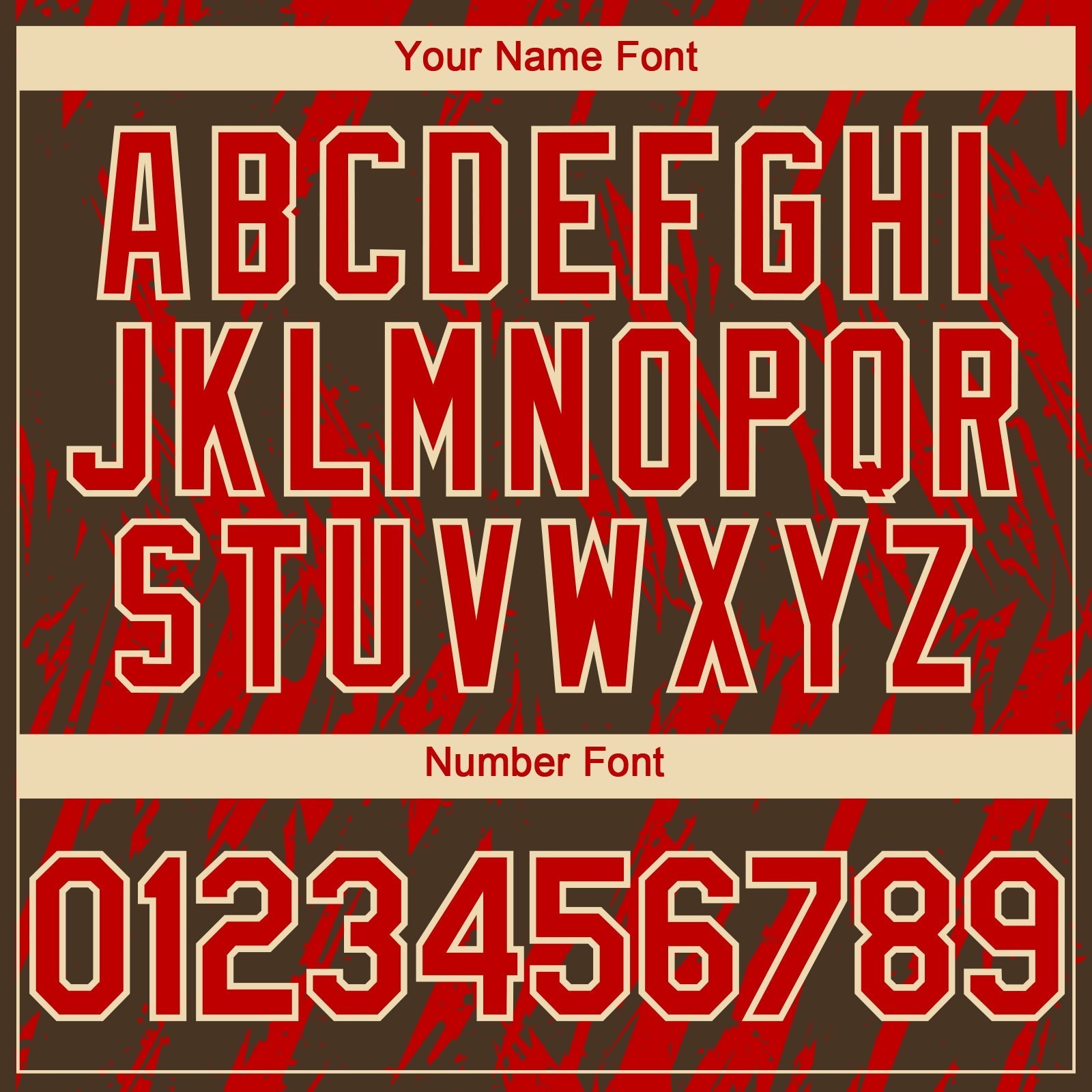 Custom Brown Red-White Splatter Torn Sharp Brush Stroke Authentic Baseball Jersey baseball jersey product view 5