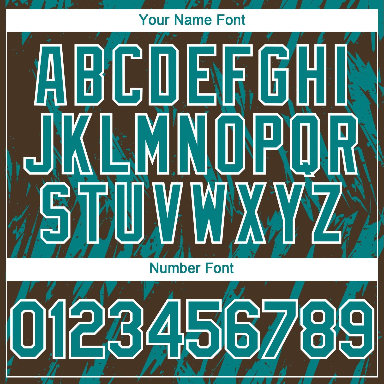 Custom Brown Teal-White Splatter Torn Sharp Brush Stroke Authentic Baseball Jersey baseball jersey product view 5