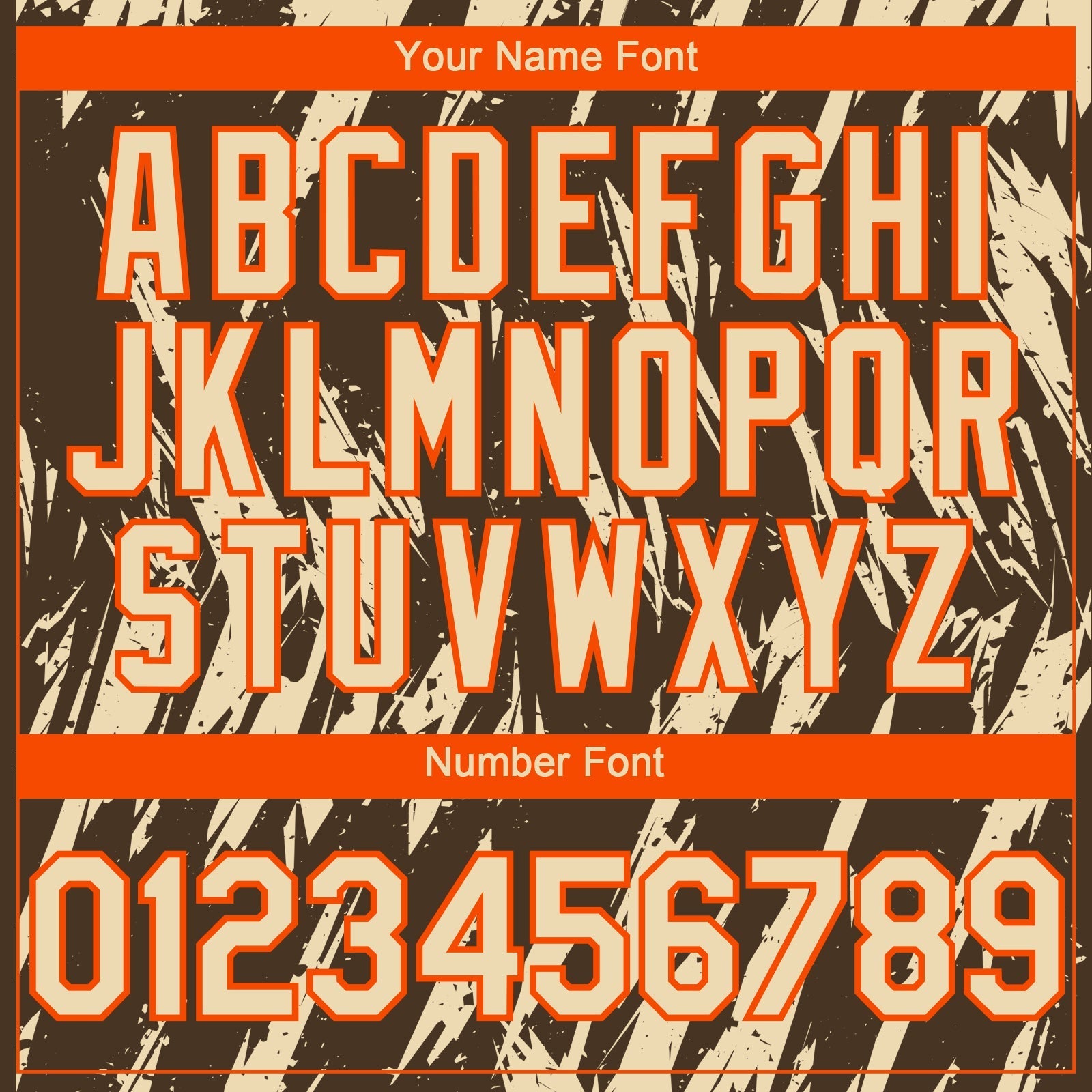 Custom Brown Cream-Orange Splatter Torn Sharp Brush Stroke Authentic Baseball Jersey baseball jersey product view 5