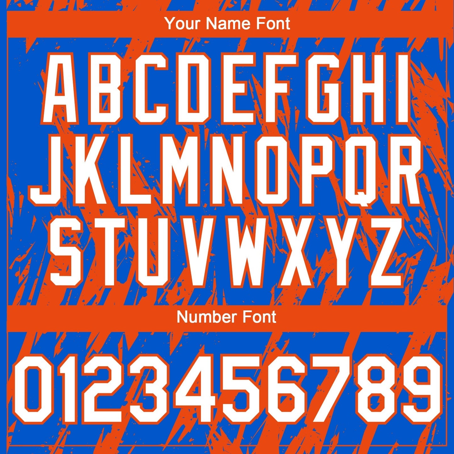 Custom Thunder Blue White-Orange Splatter Torn Sharp Brush Stroke Authentic Baseball Jersey baseball jersey product view 5