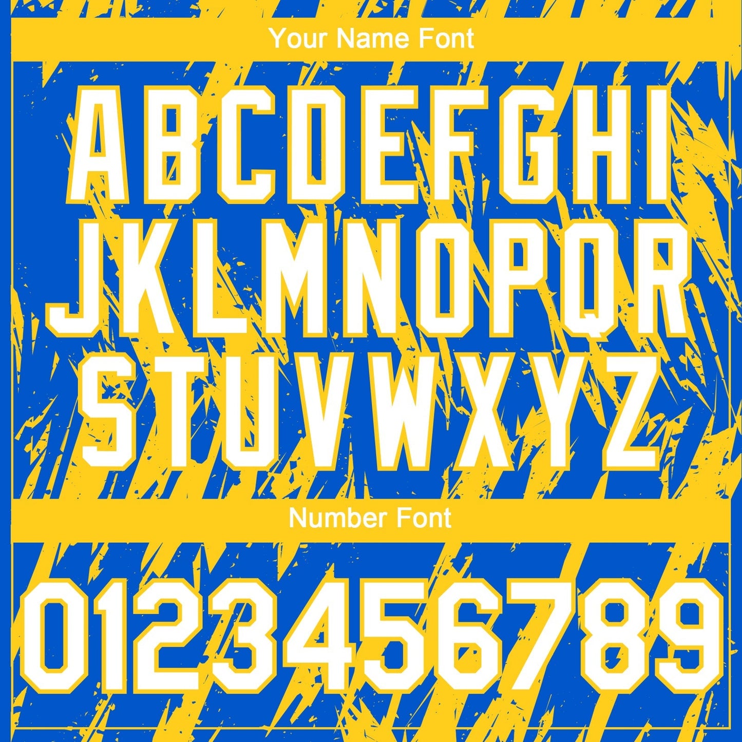Custom Thunder Blue White-Yellow Splatter Torn Sharp Brush Stroke Authentic Baseball Jersey baseball jersey product view 5
