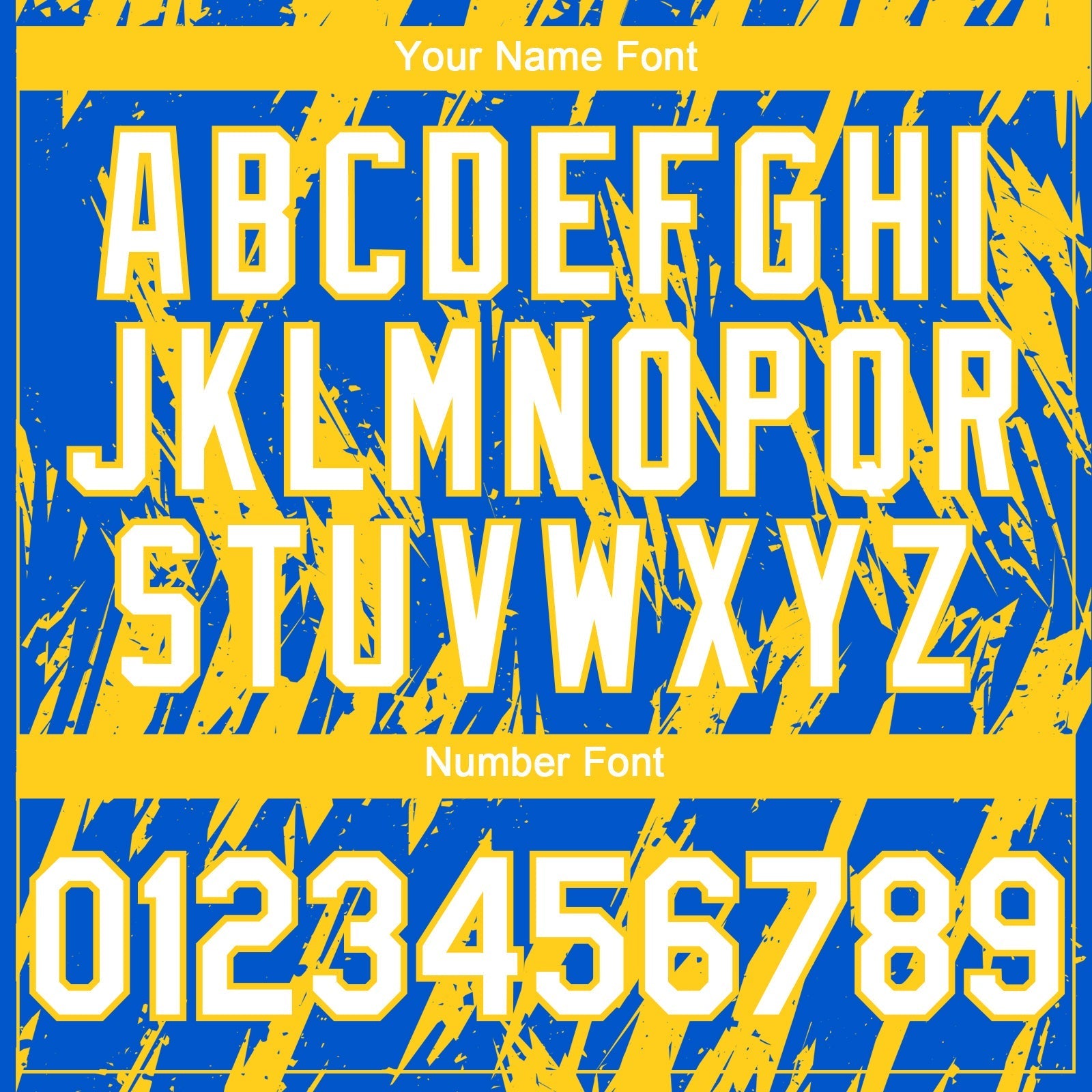 Custom Thunder Blue White-Yellow Splatter Torn Sharp Brush Stroke Authentic Baseball Jersey baseball jersey product view 5