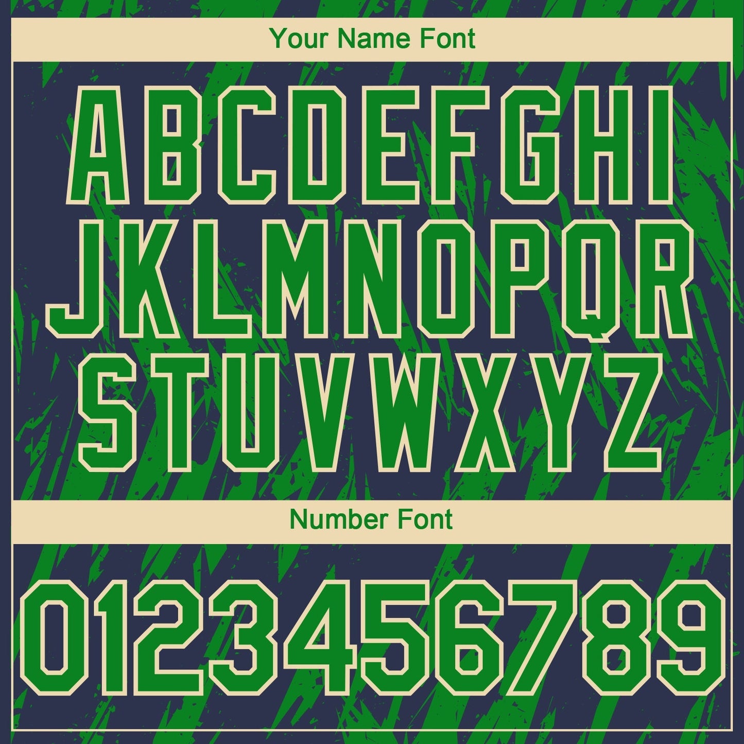 Custom Navy Kelly Green-Cream Splatter Torn Sharp Brush Stroke Authentic Baseball Jersey baseball jersey product view 5