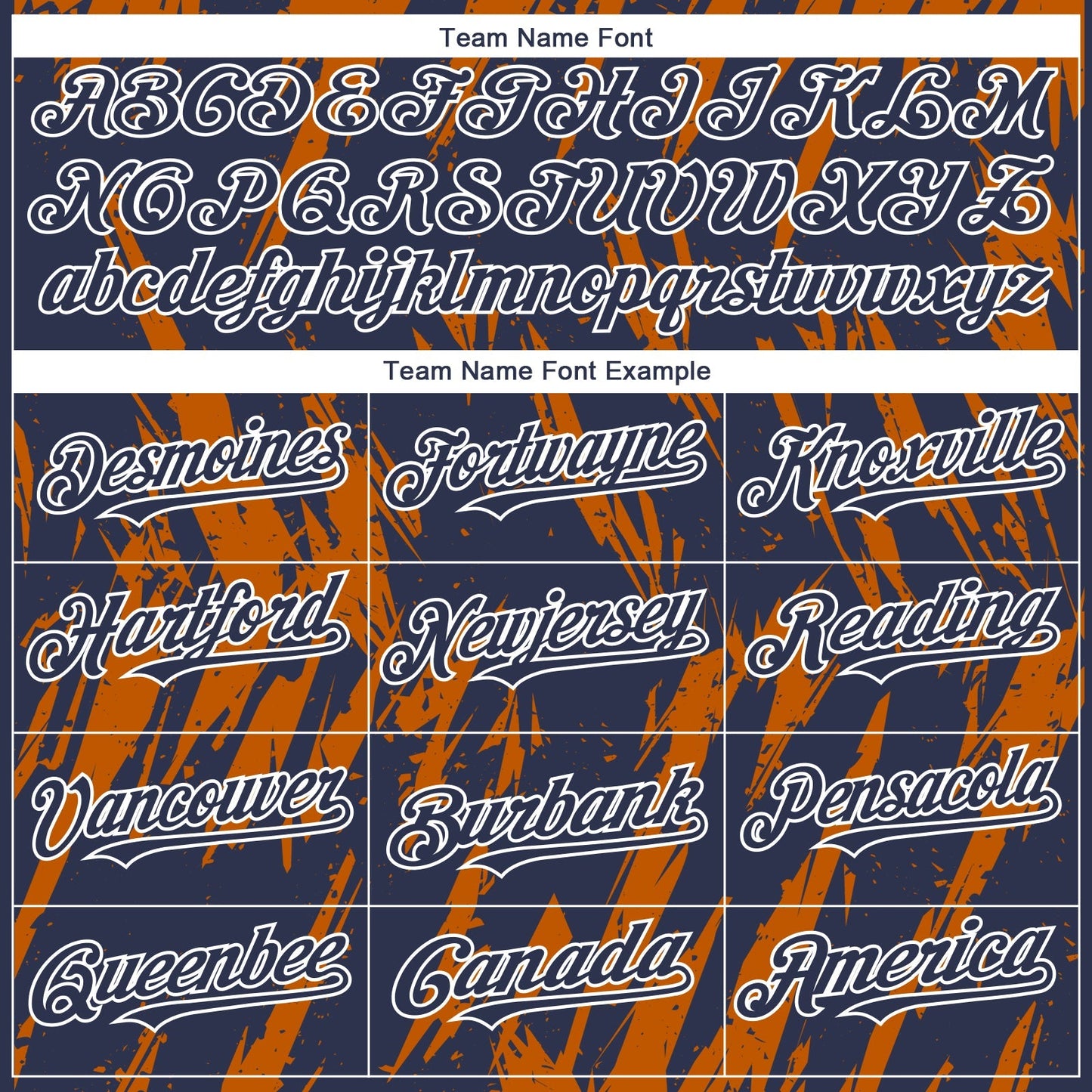 Custom Navy White-Bay Orange Splatter Torn Sharp Brush Stroke Authentic Baseball Jersey baseball jersey product view 4