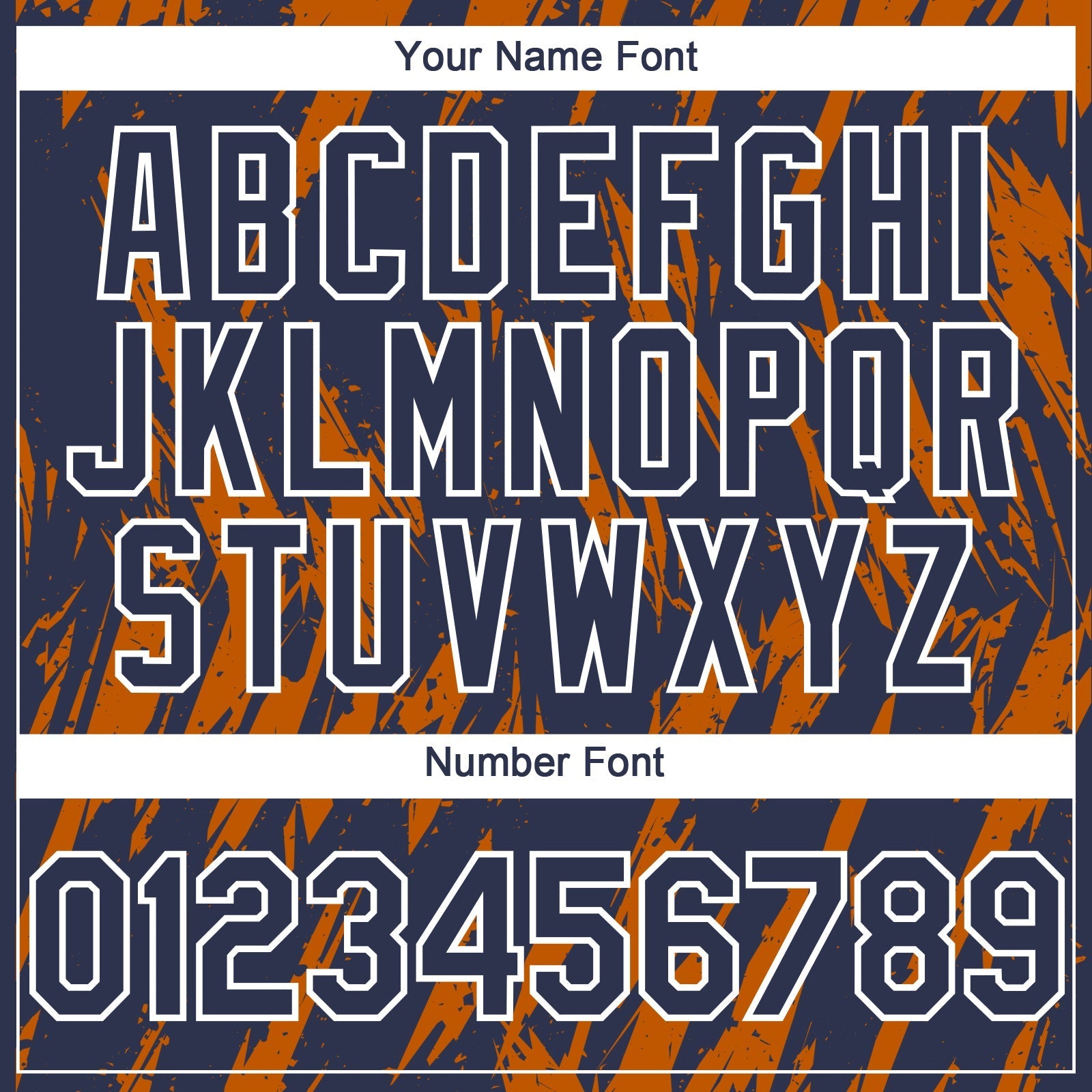 Custom Navy White-Bay Orange Splatter Torn Sharp Brush Stroke Authentic Baseball Jersey baseball jersey product view 5