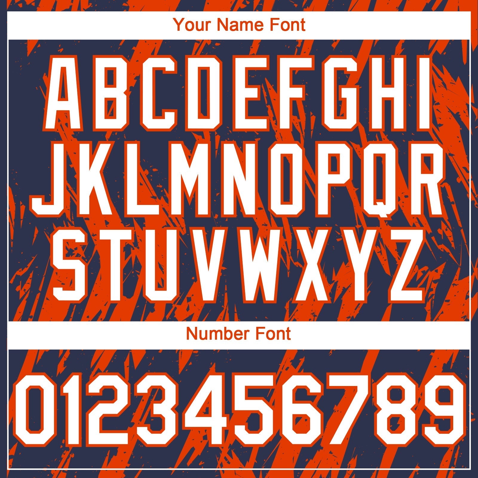 Custom Navy White-Orange Splatter Torn Sharp Brush Stroke Authentic Baseball Jersey baseball jersey product view 5