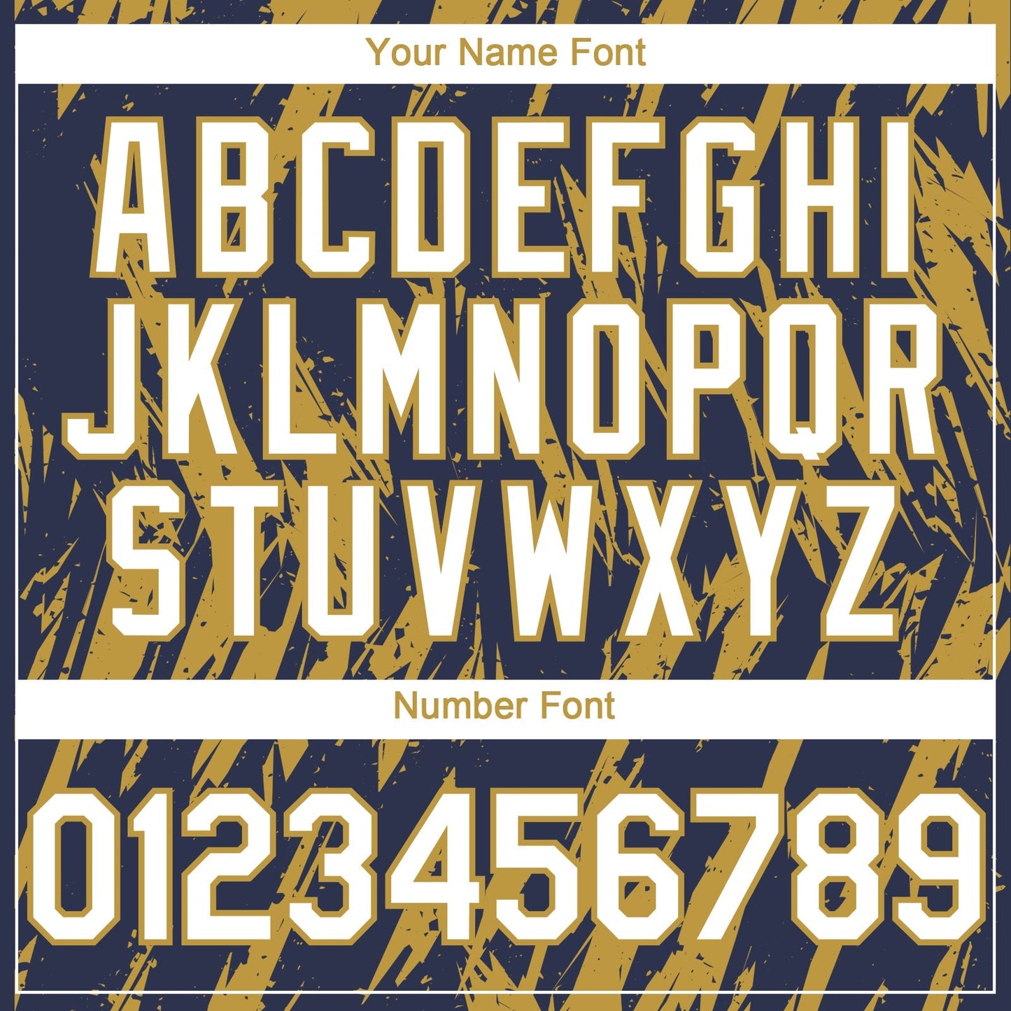 Custom Navy White-Old Gold Splatter Torn Sharp Brush Stroke Authentic Baseball Jersey baseball jersey product view 5