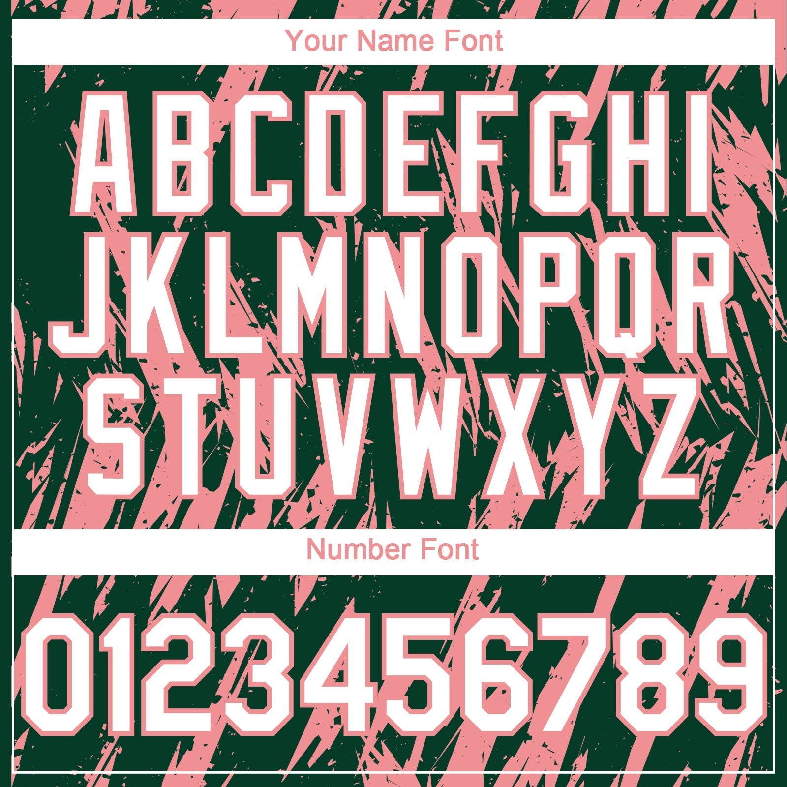 Custom Green White-Medium Pink Splatter Torn Sharp Brush Stroke Authentic Baseball Jersey baseball jersey product view 5