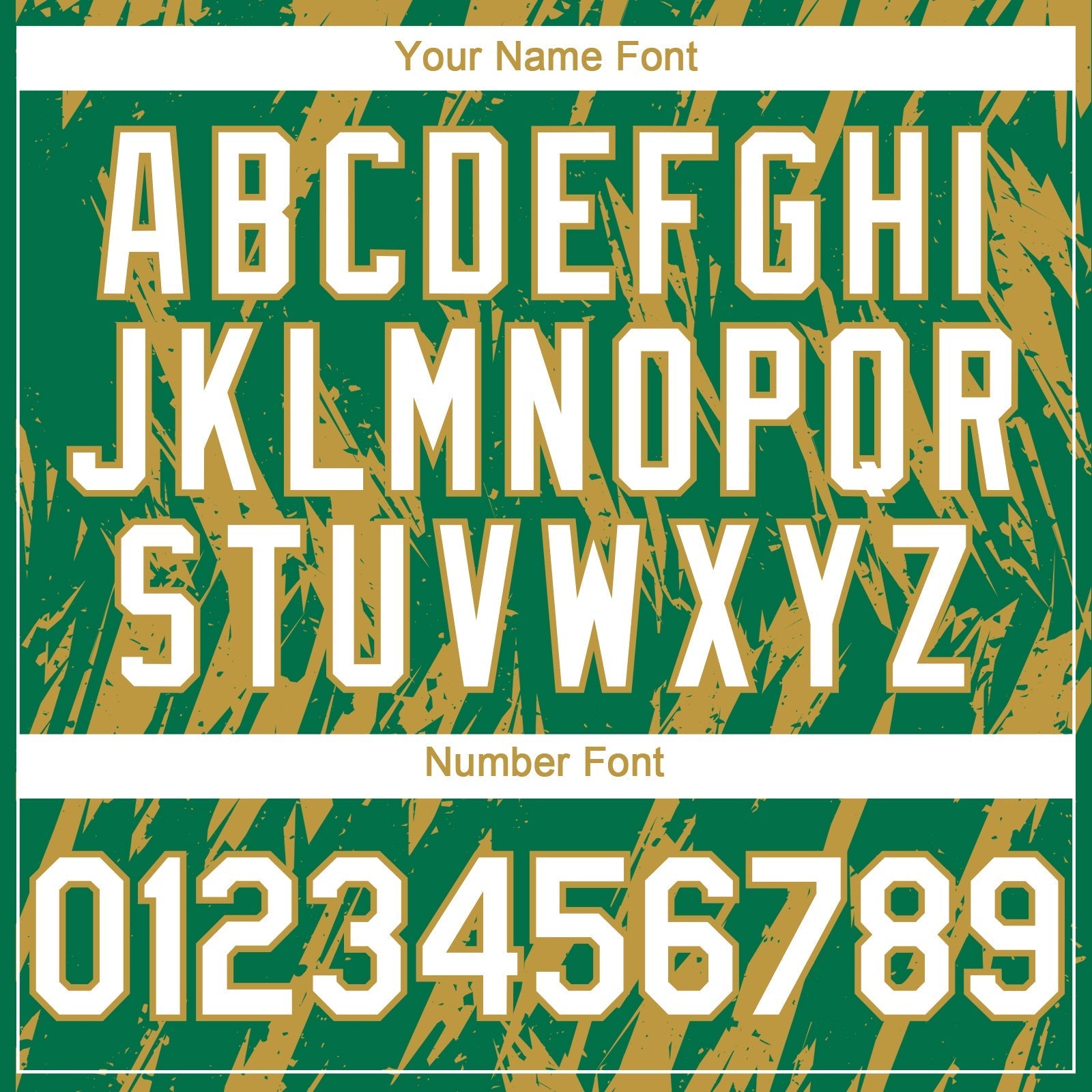 Custom Kelly Green White-Old Gold Splatter Torn Sharp Brush Stroke Authentic Baseball Jersey baseball jersey product view 5