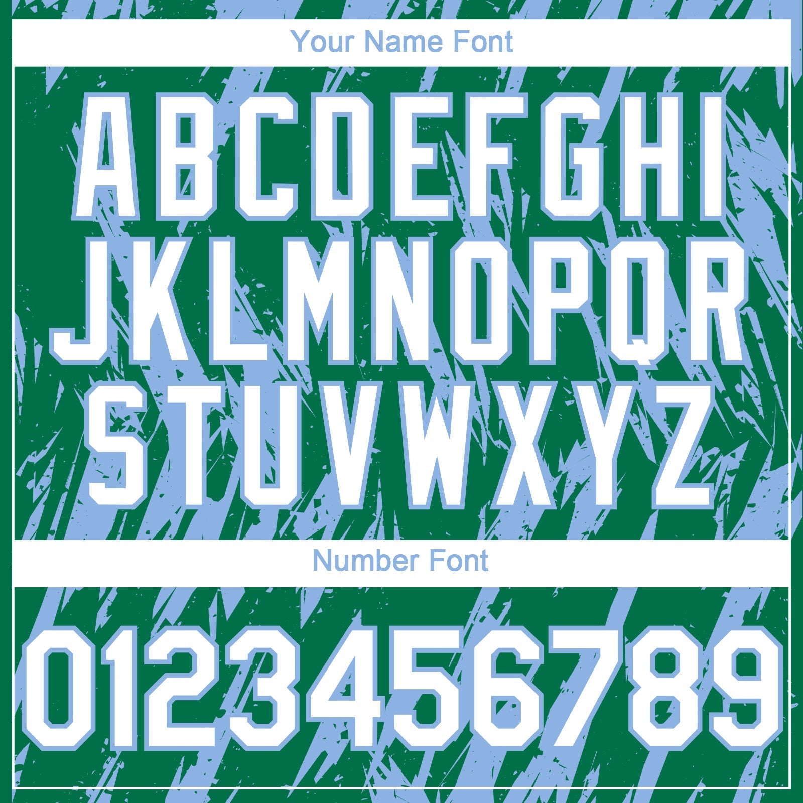 Custom Kelly Green White-Light Blue Splatter Torn Sharp Brush Stroke Authentic Baseball Jersey baseball jersey product view 5