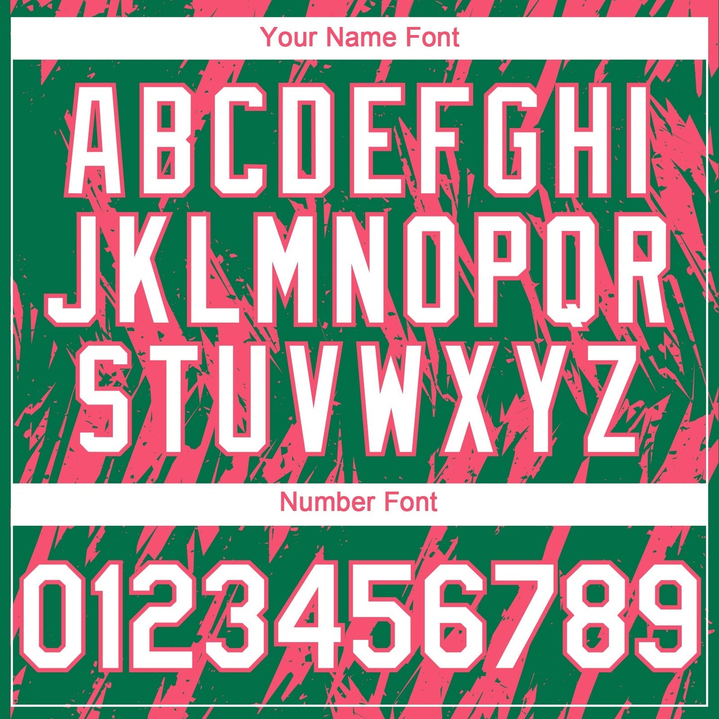 Custom Kelly Green White-Neon Pink Splatter Torn Sharp Brush Stroke Authentic Baseball Jersey baseball jersey product view 5