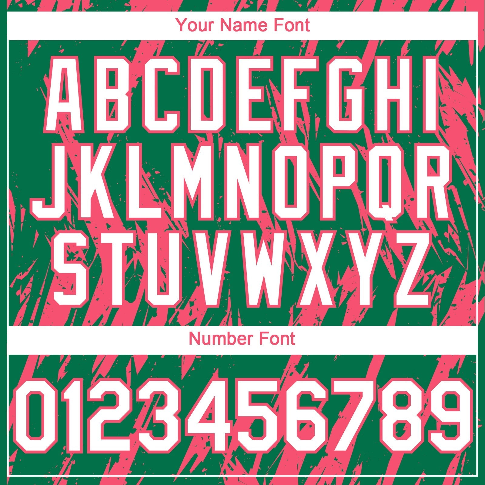 Custom Kelly Green White-Neon Pink Splatter Torn Sharp Brush Stroke Authentic Baseball Jersey baseball jersey product view 5