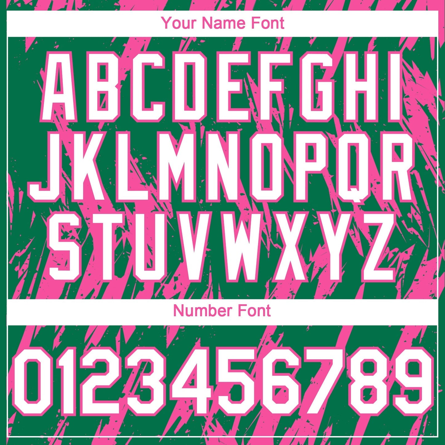Custom Kelly Green White-Pink Splatter Torn Sharp Brush Stroke Authentic Baseball Jersey baseball jersey product view 5