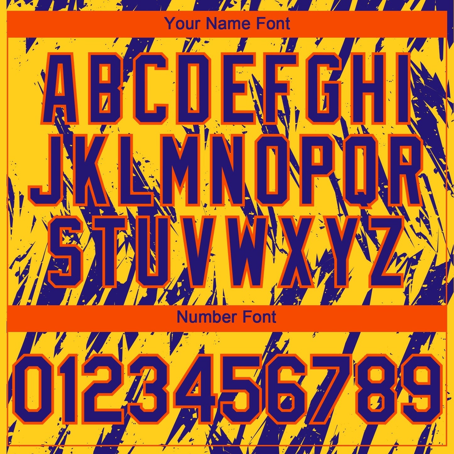 Custom Yellow Dark Purple-Orange Splatter Torn Sharp Brush Stroke Authentic Baseball Jersey baseball jersey product view 5