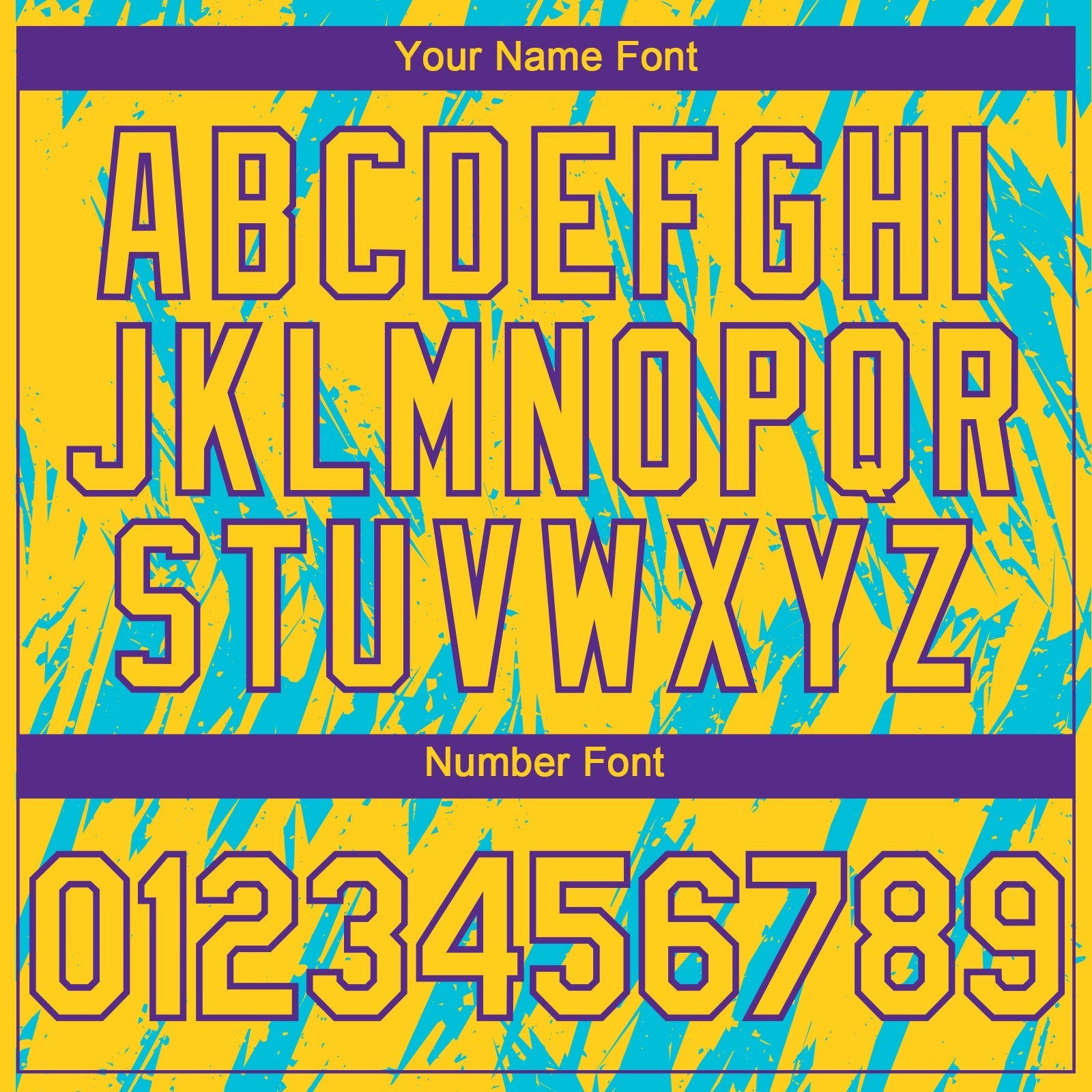 Custom Yellow Purple-Lakes Blue Splatter Torn Sharp Brush Stroke Authentic Baseball Jersey baseball jersey product view 5