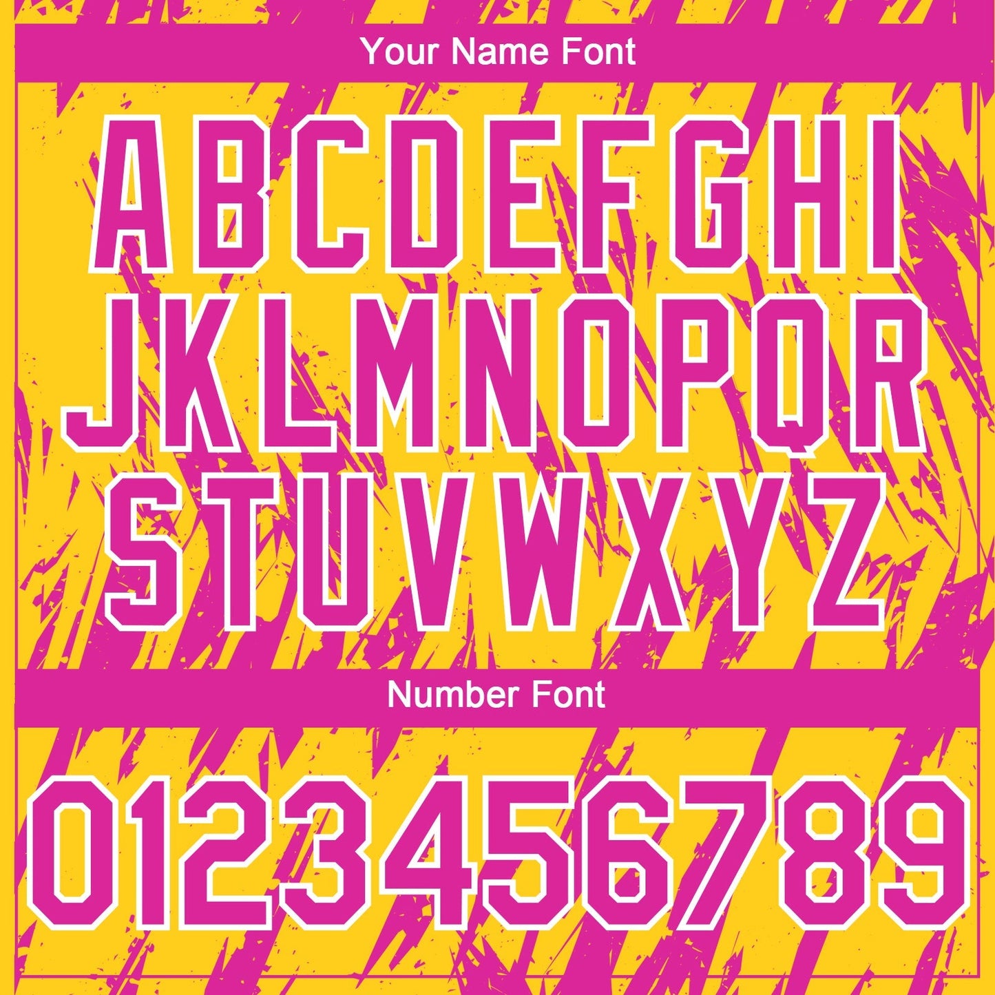 Custom Yellow Deep Pink-White Splatter Torn Sharp Brush Stroke Authentic Baseball Jersey baseball jersey product view 5
