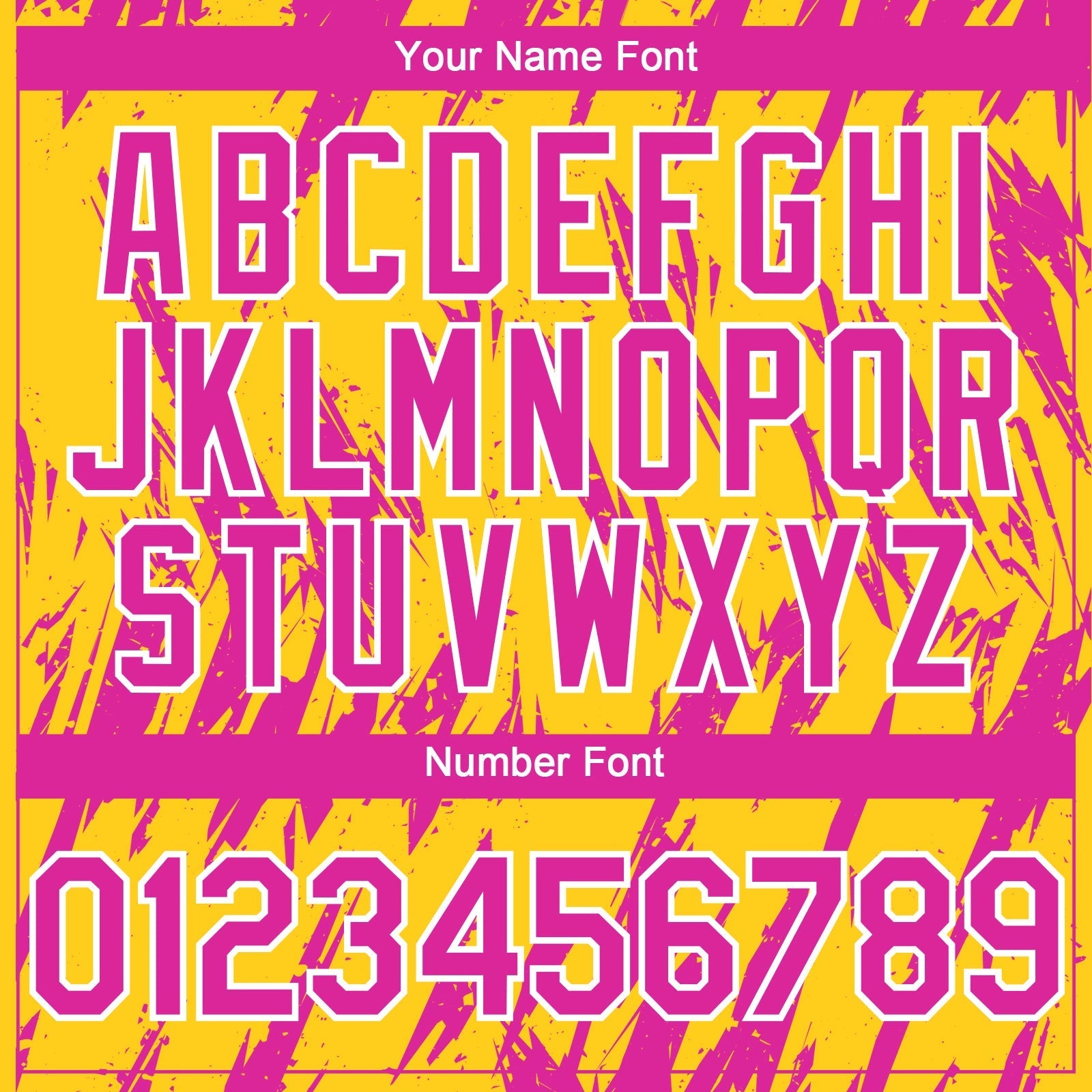 Custom Yellow Deep Pink-White Splatter Torn Sharp Brush Stroke Authentic Baseball Jersey baseball jersey product view 5